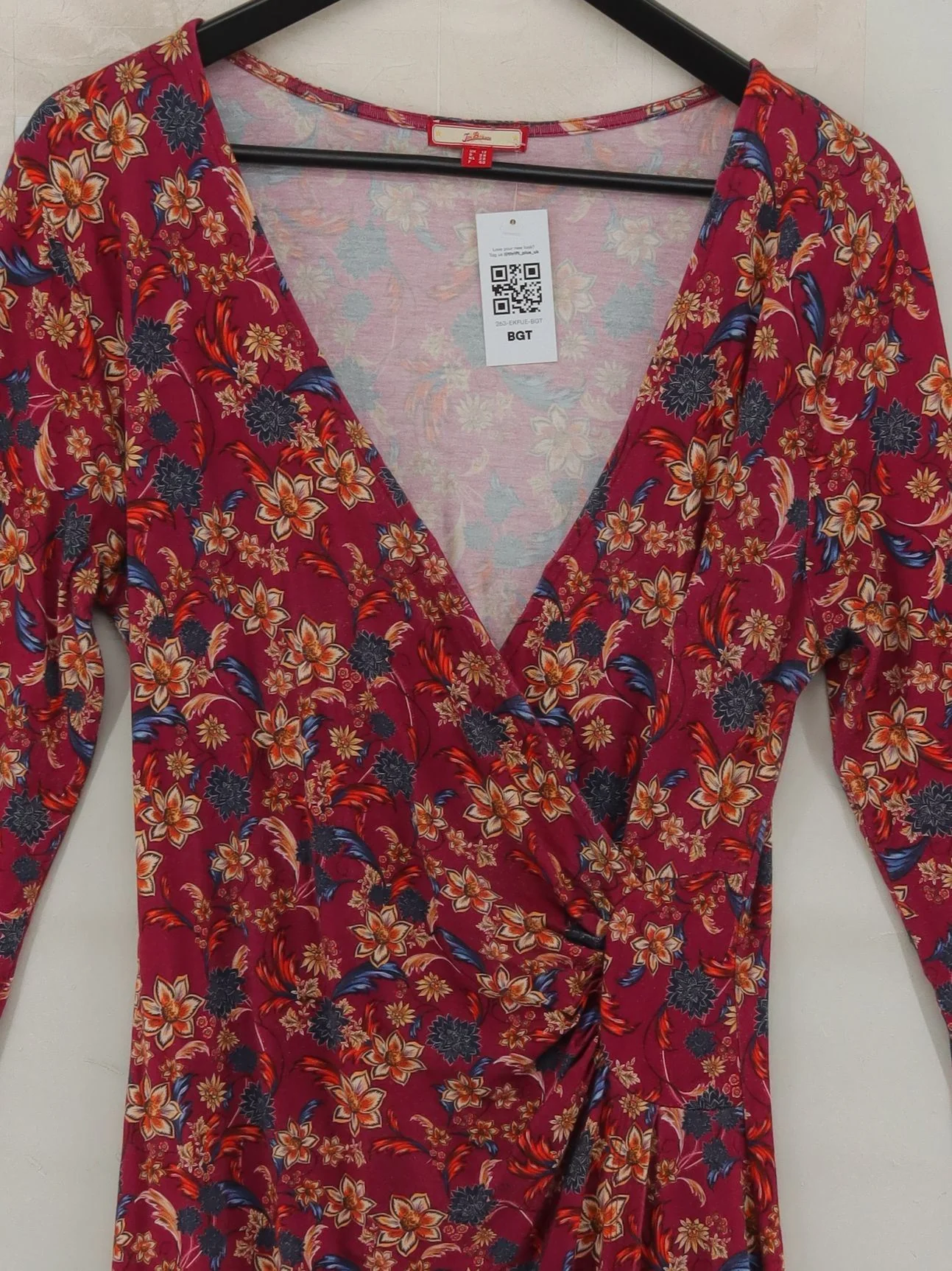 Joe Browns Wrap Mini Dress UK12 in Red - Image 3