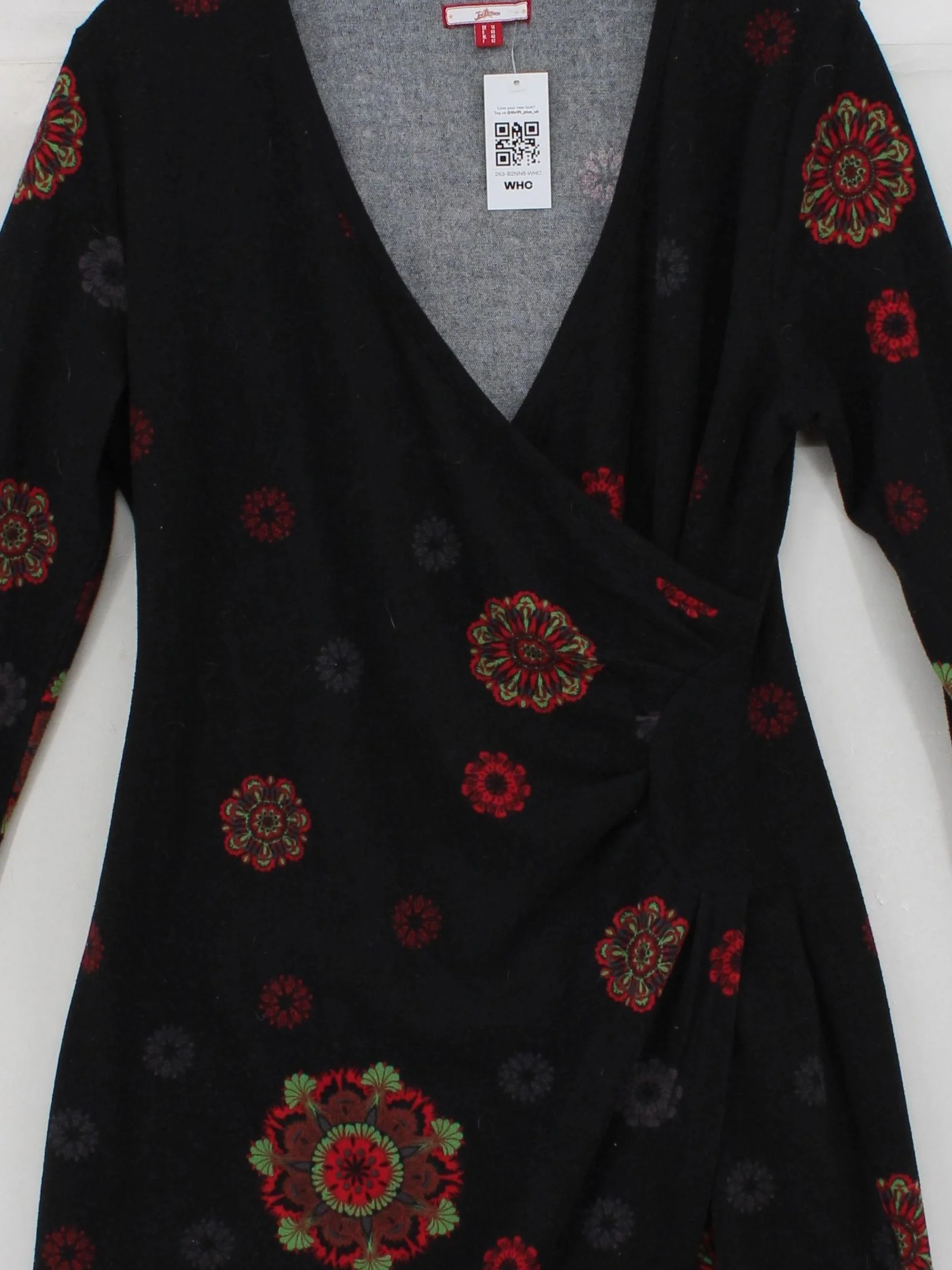 Joe Browns Wrap Mini Dress UK14 in Black - Image 3