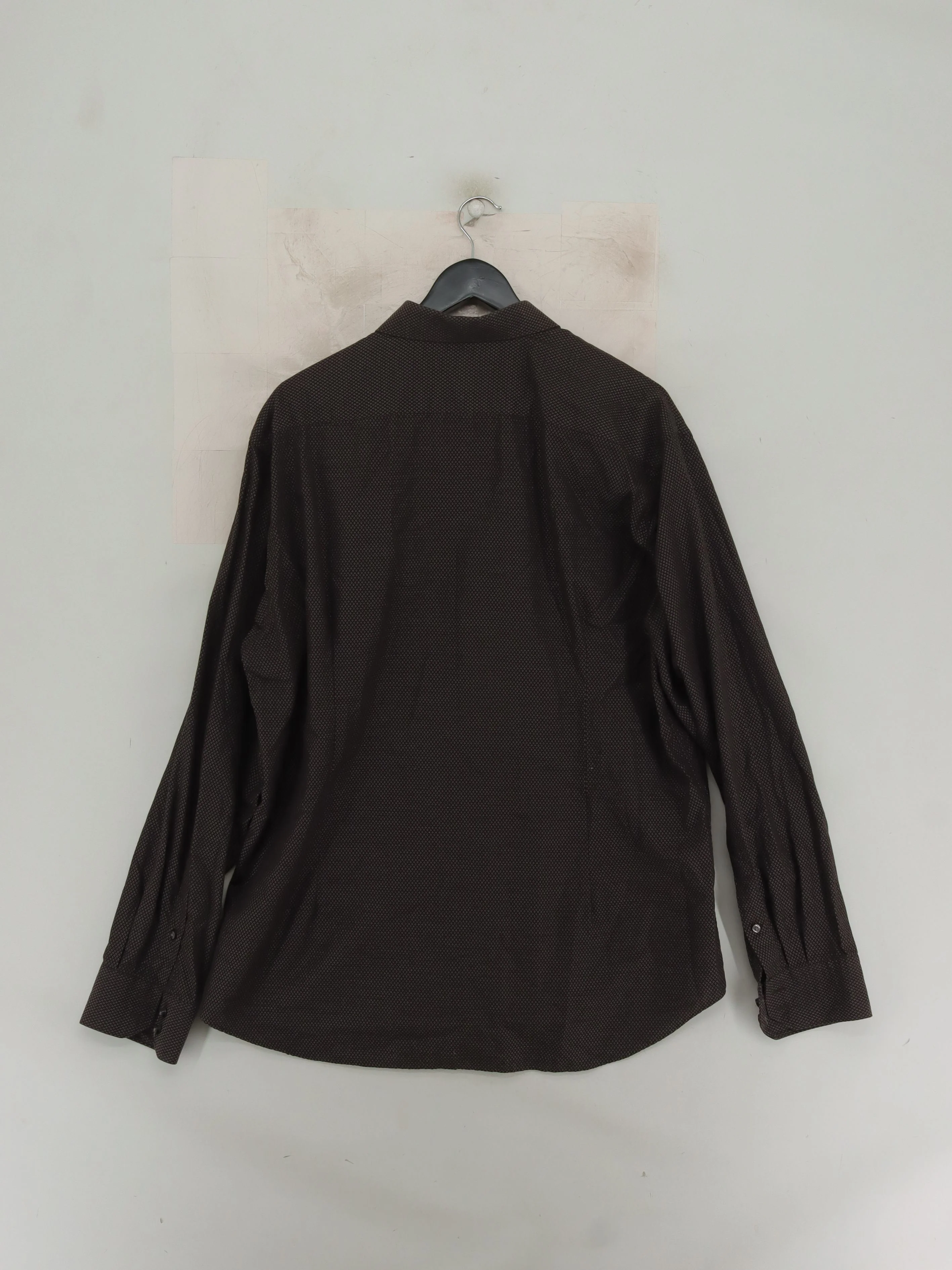 John By John Richmond Men's Shirt XL Brown 100% Cotton Basic - Image 2