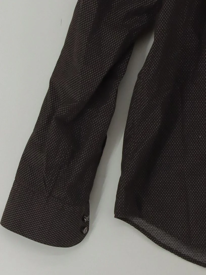 John By John Richmond Men's Shirt XL Brown 100% Cotton Basic - Image 4