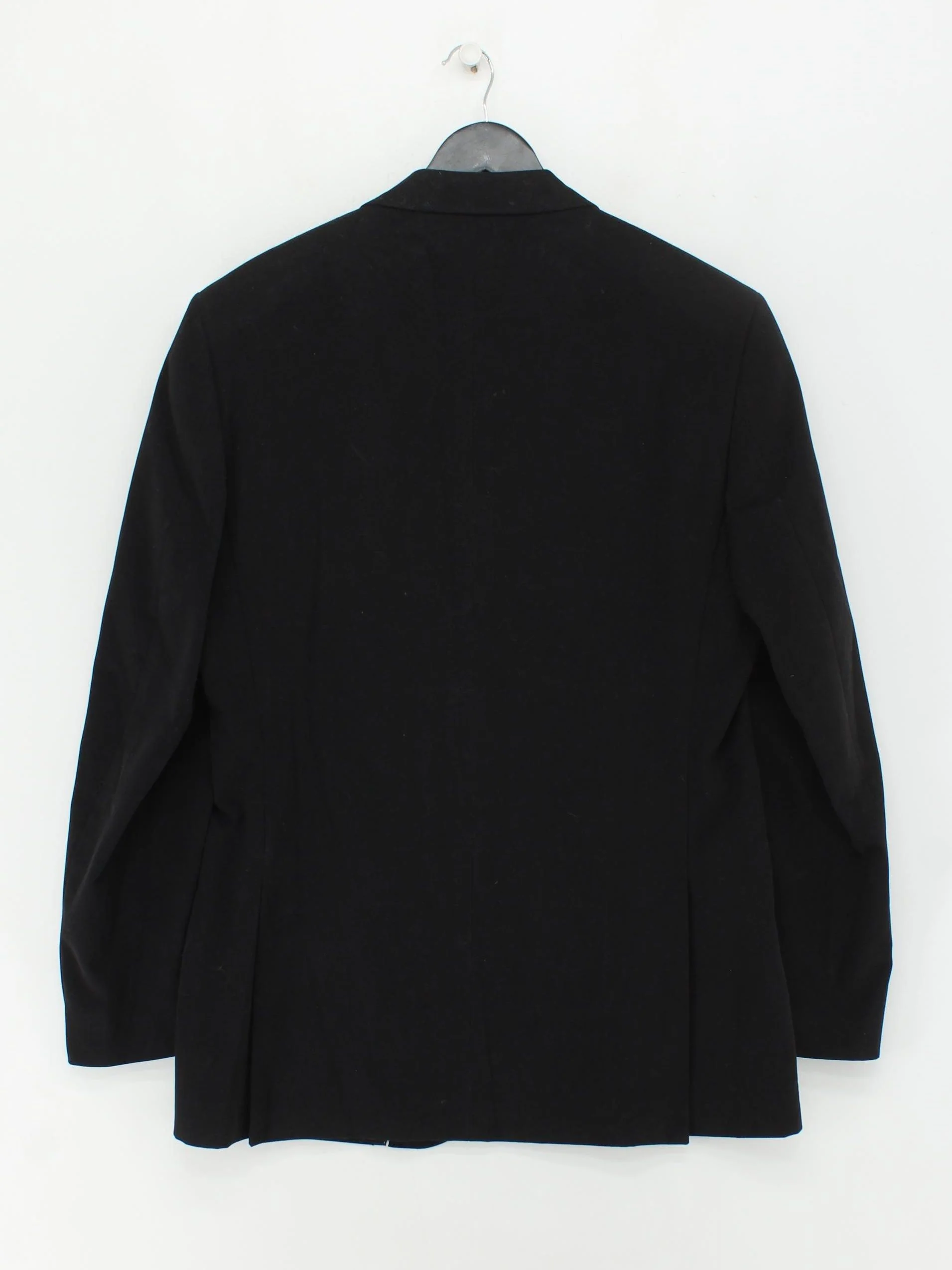 John Lewis Men's Blazer Chest: 42 in Black Cotton with Viscose Overcoat - Image 2