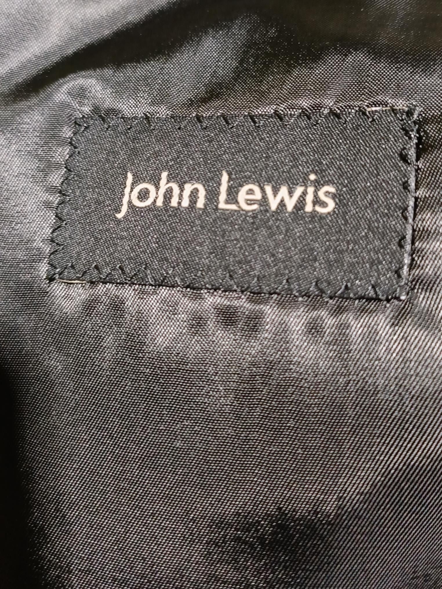 John Lewis Men's Blazer Chest: 42 in Black Cotton with Viscose Overcoat - Image 5