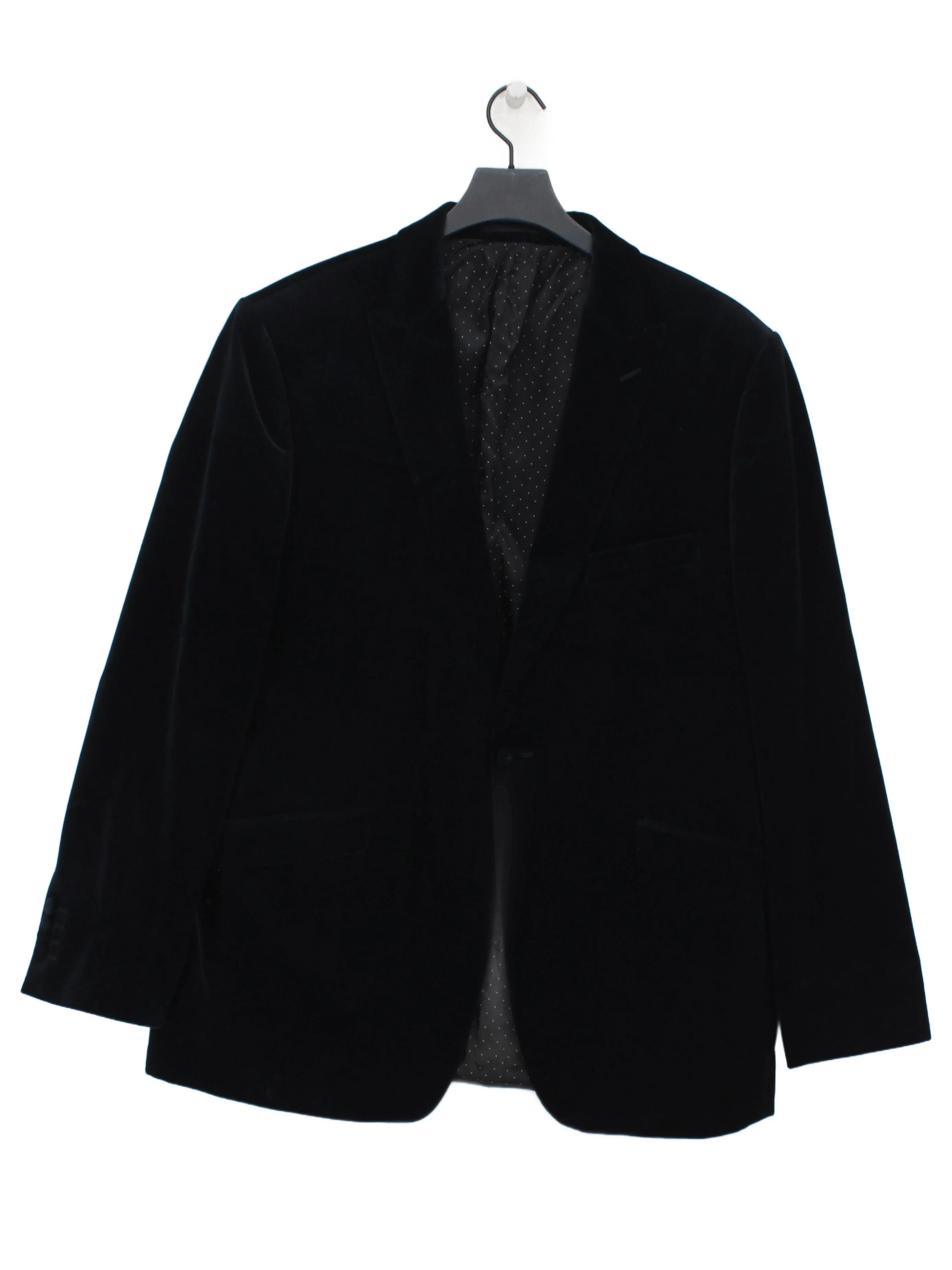 John Lewis Men's Blazer Chest: 44 in Black Cotton