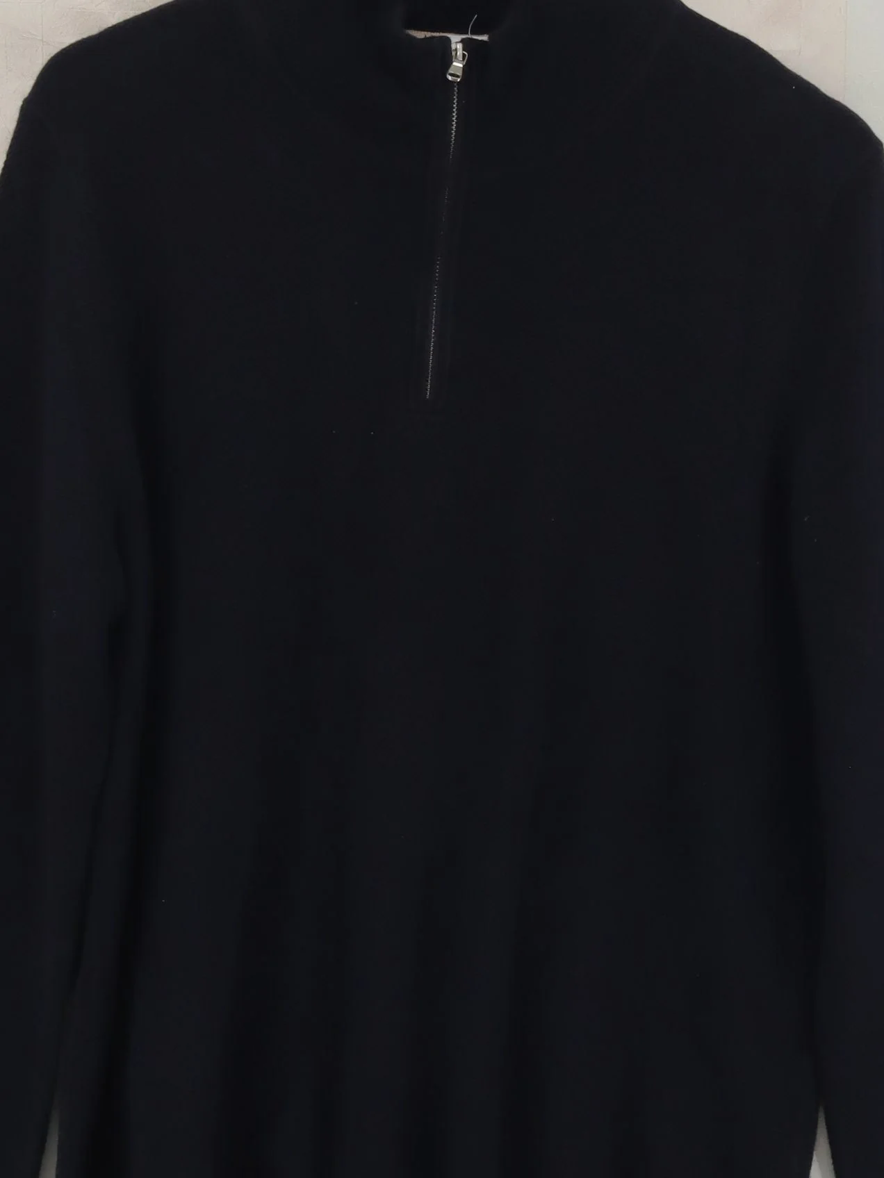 John Lewis Men's Jumper M Blue Cotton with Cashmere High Neck Pullover - Image 3