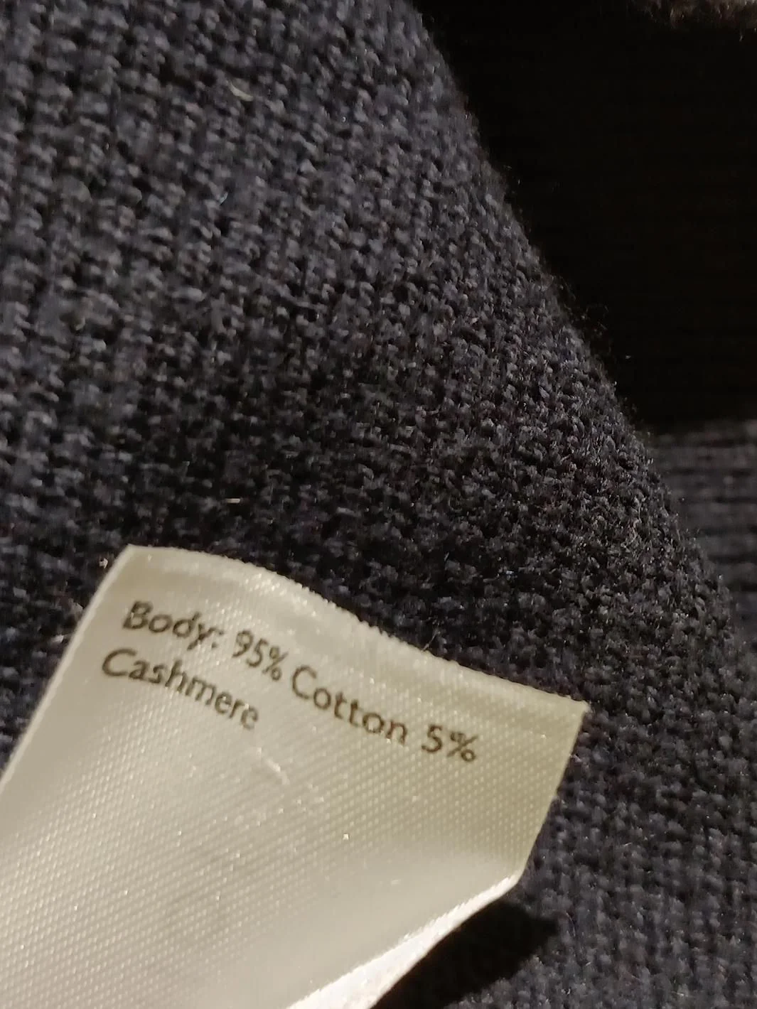 John Lewis Men's Jumper M Blue Cotton with Cashmere High Neck Pullover - Image 6