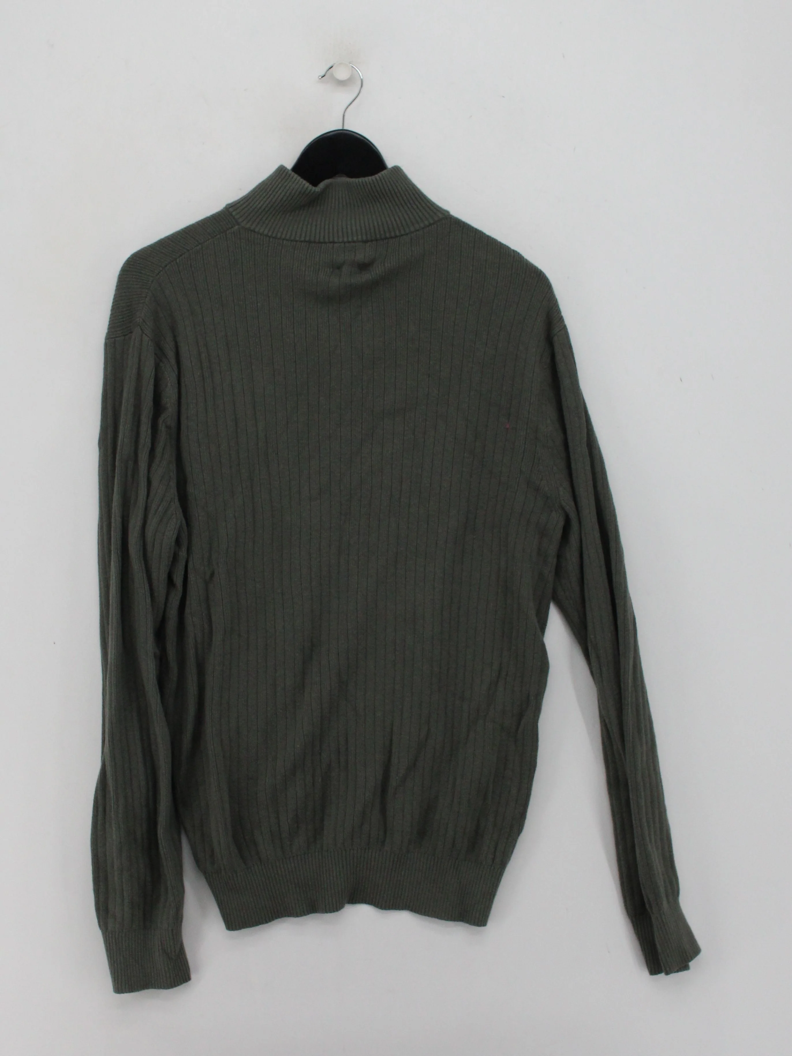 John Lewis Men's Jumper M Grey 100% Cotton Mock Neck Pullover - Image 2
