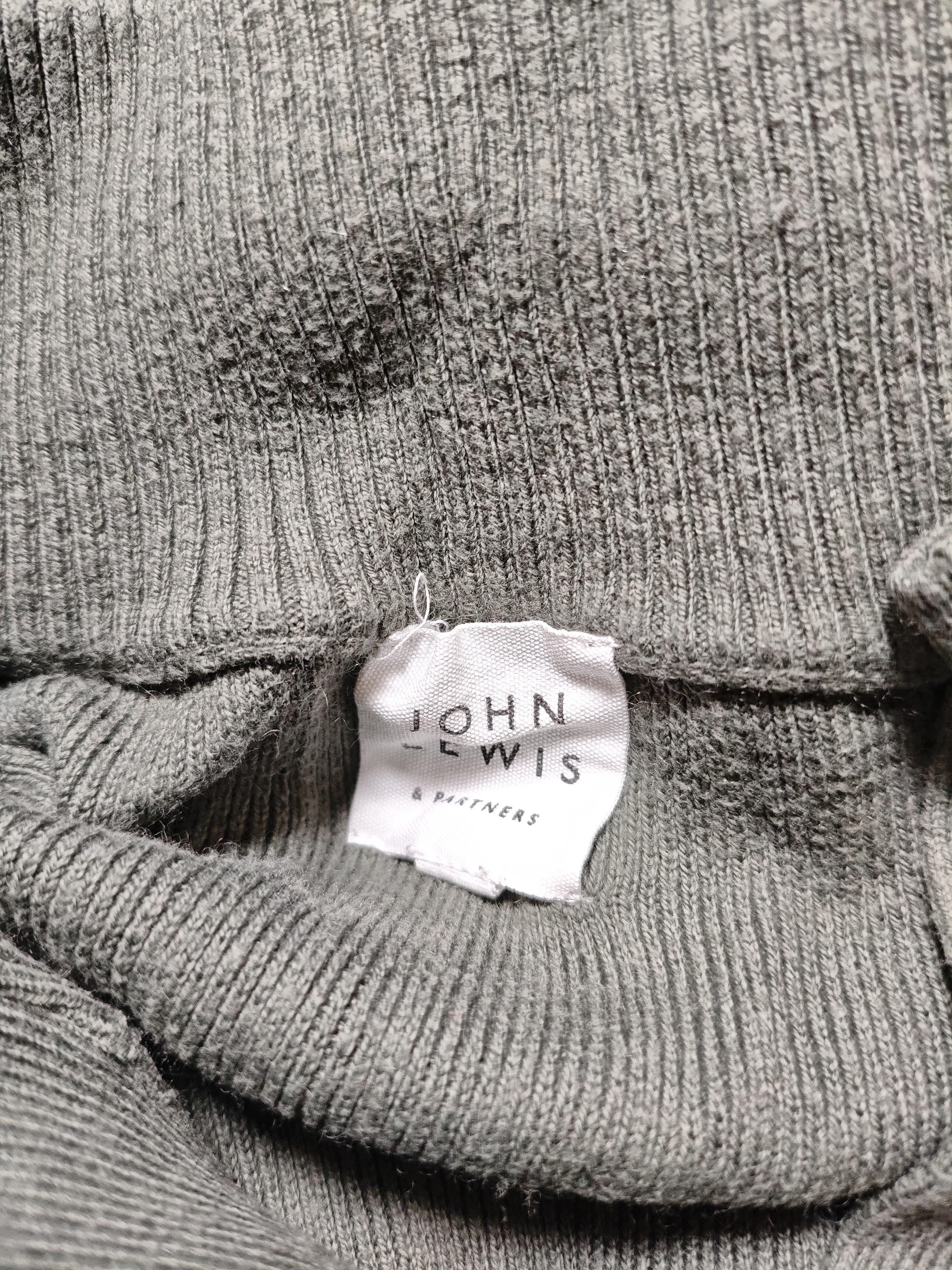John Lewis Men's Jumper M Grey 100% Cotton Mock Neck Pullover - Image 5