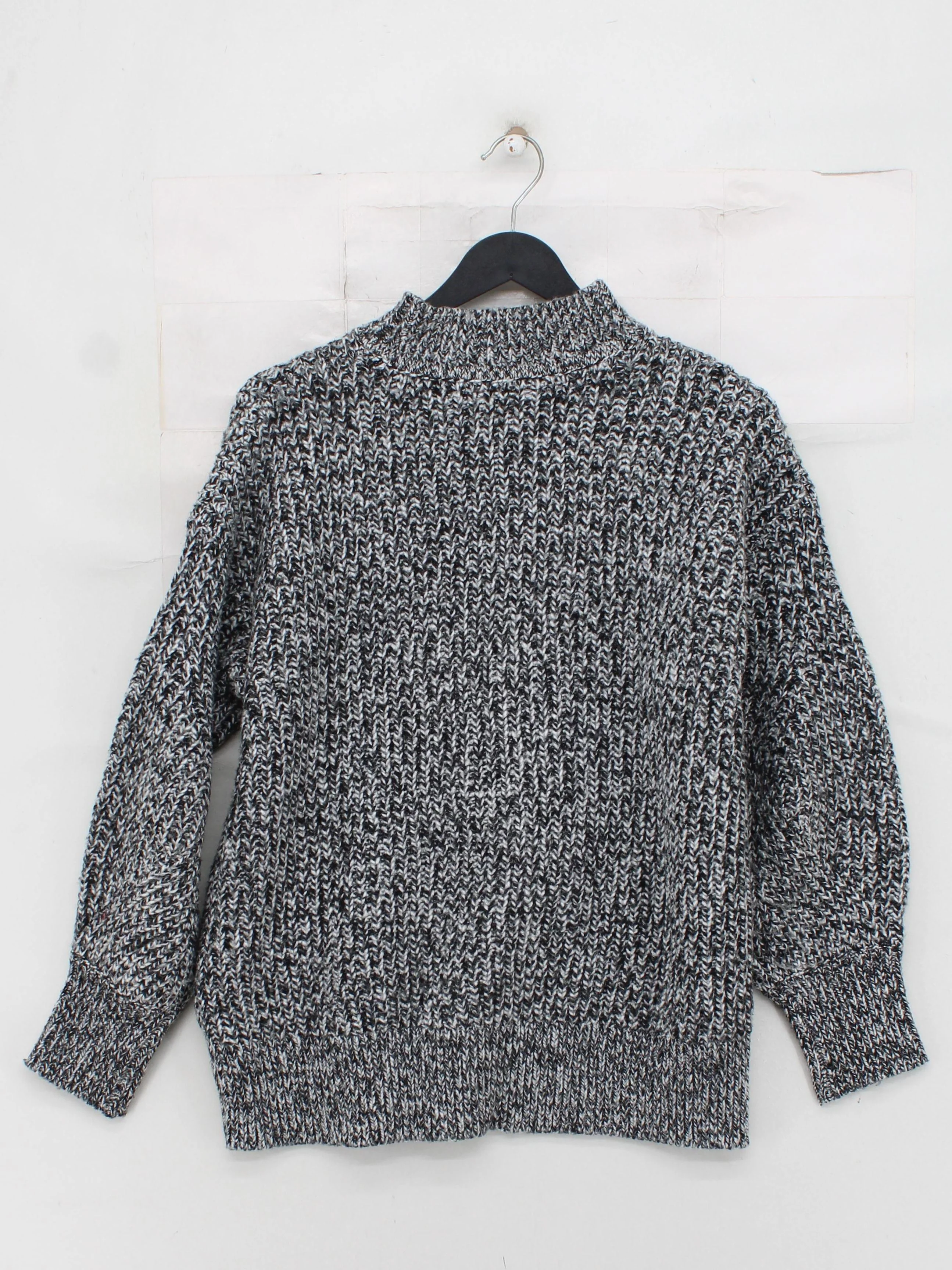 John Lewis Men's Jumper S Grey Polyester with Nylon Mock Neck Pullover - Image 2