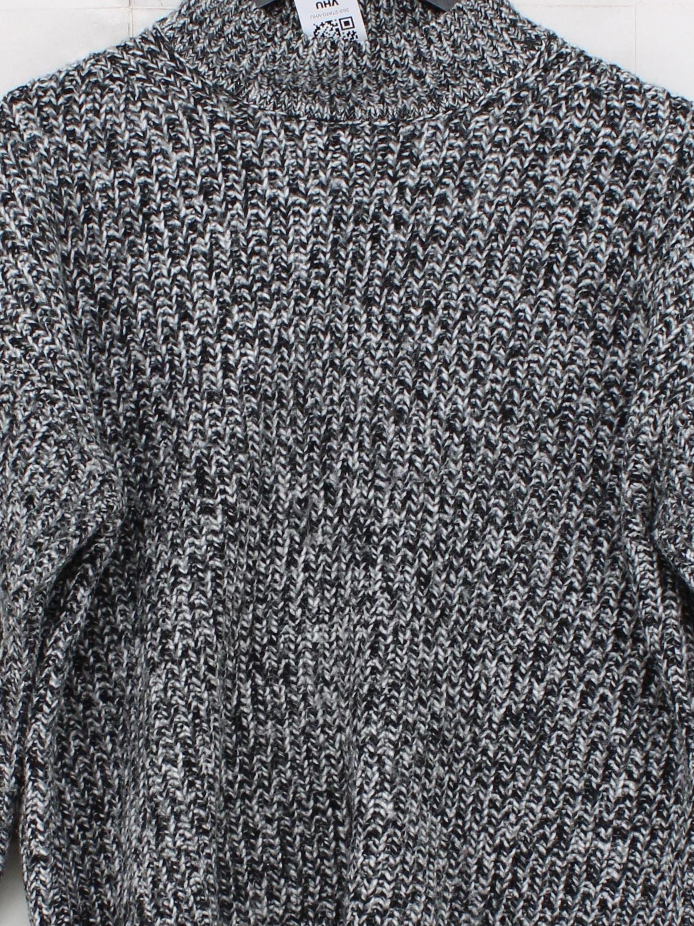 John Lewis Men's Jumper S Grey Polyester with Nylon Mock Neck Pullover - Image 3