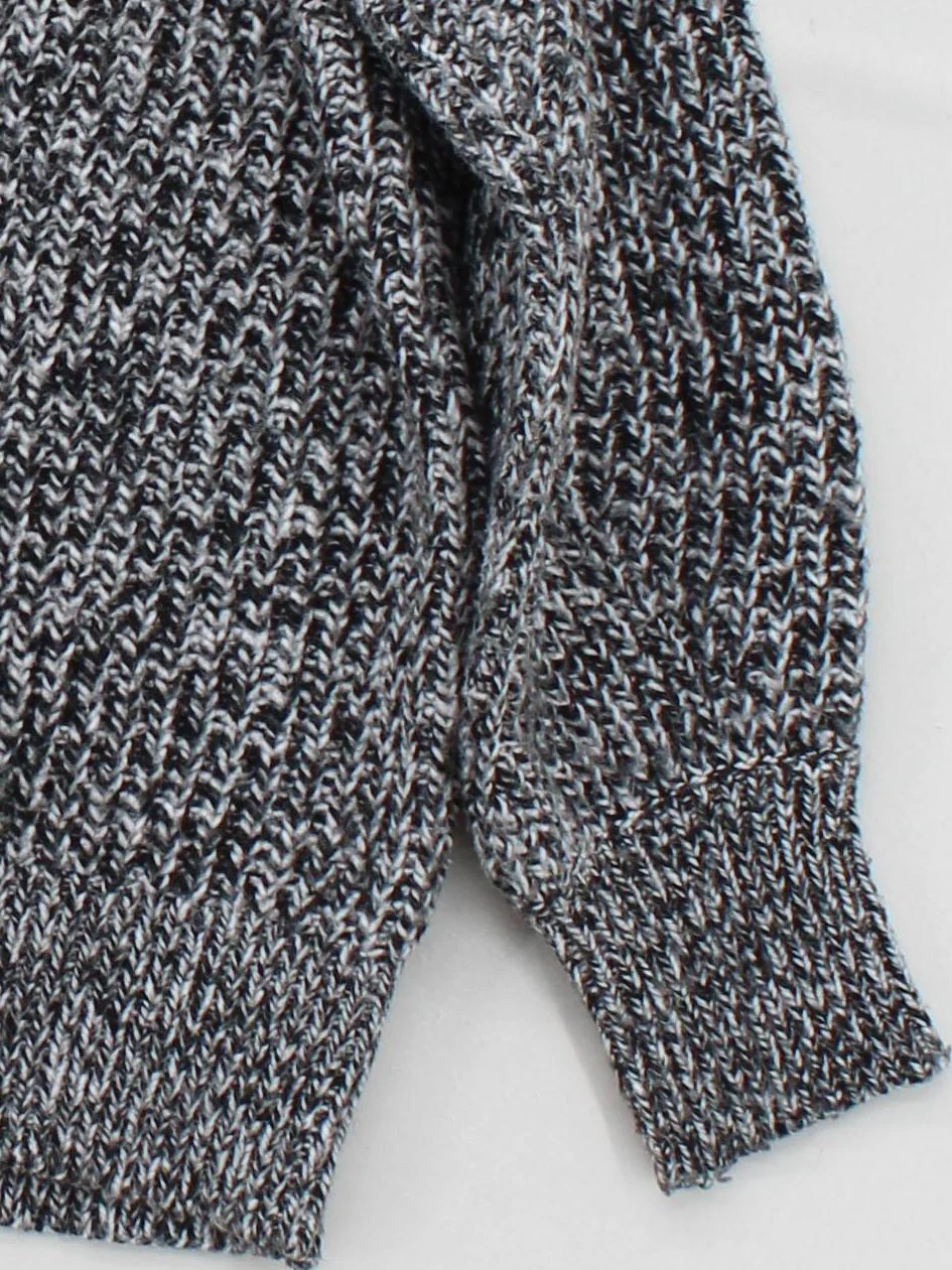 John Lewis Men's Jumper S Grey Polyester with Nylon Mock Neck Pullover - Image 4