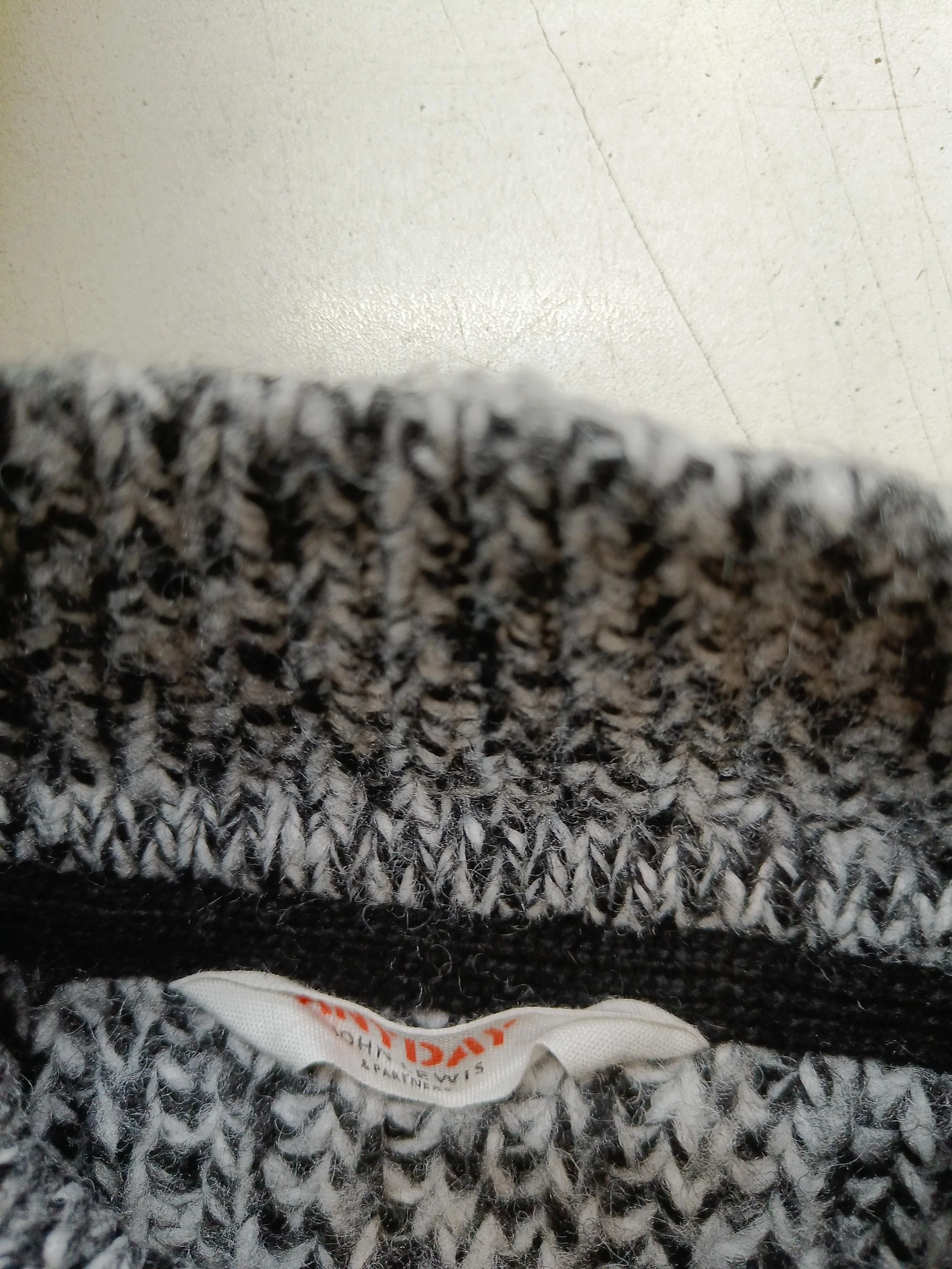 John Lewis Men's Jumper S Grey Polyester with Nylon Mock Neck Pullover - Image 5