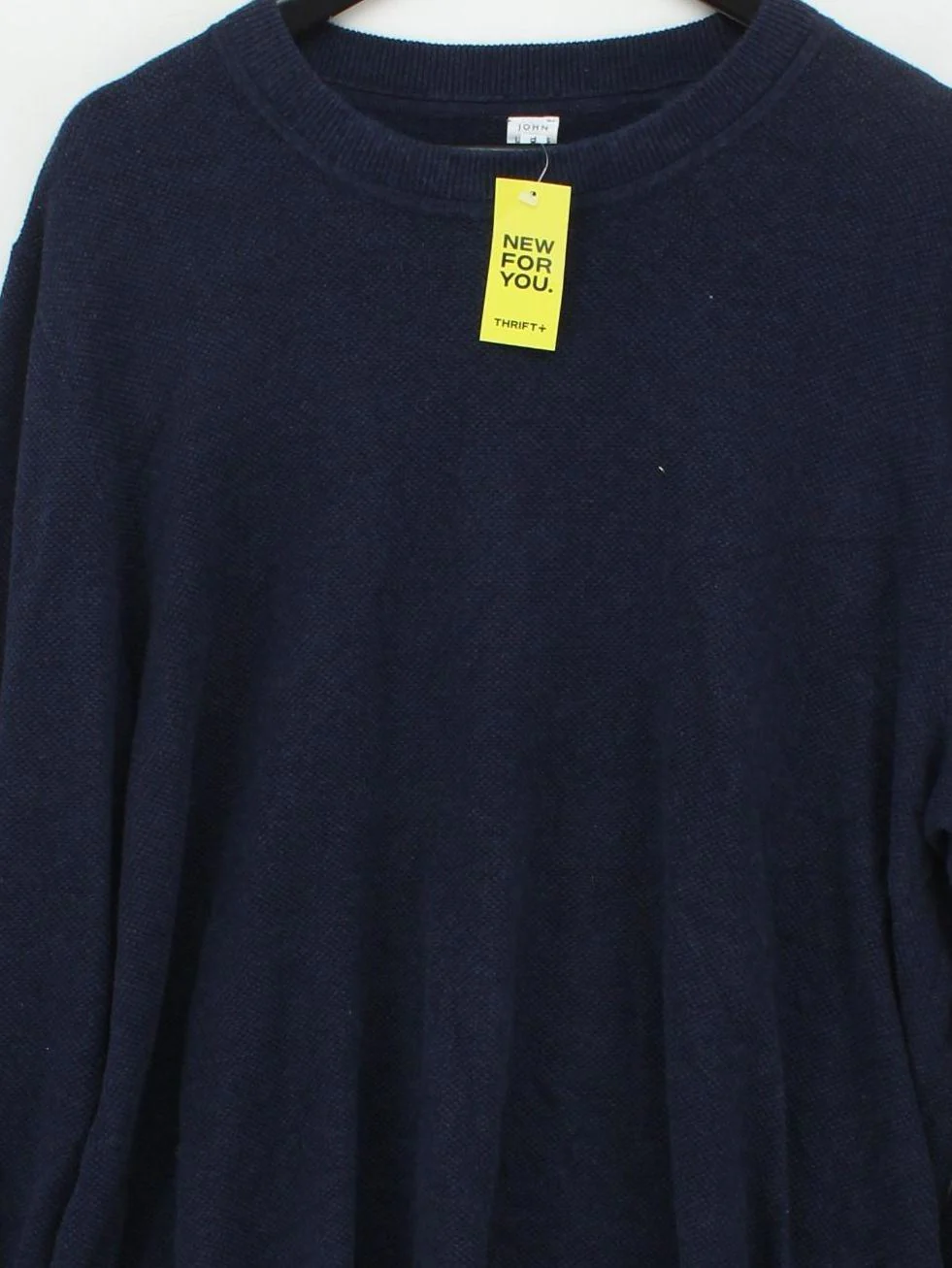 John Lewis Men's Jumper XXL Blue 100% Cotton Crew Neck Pullover - Image 3