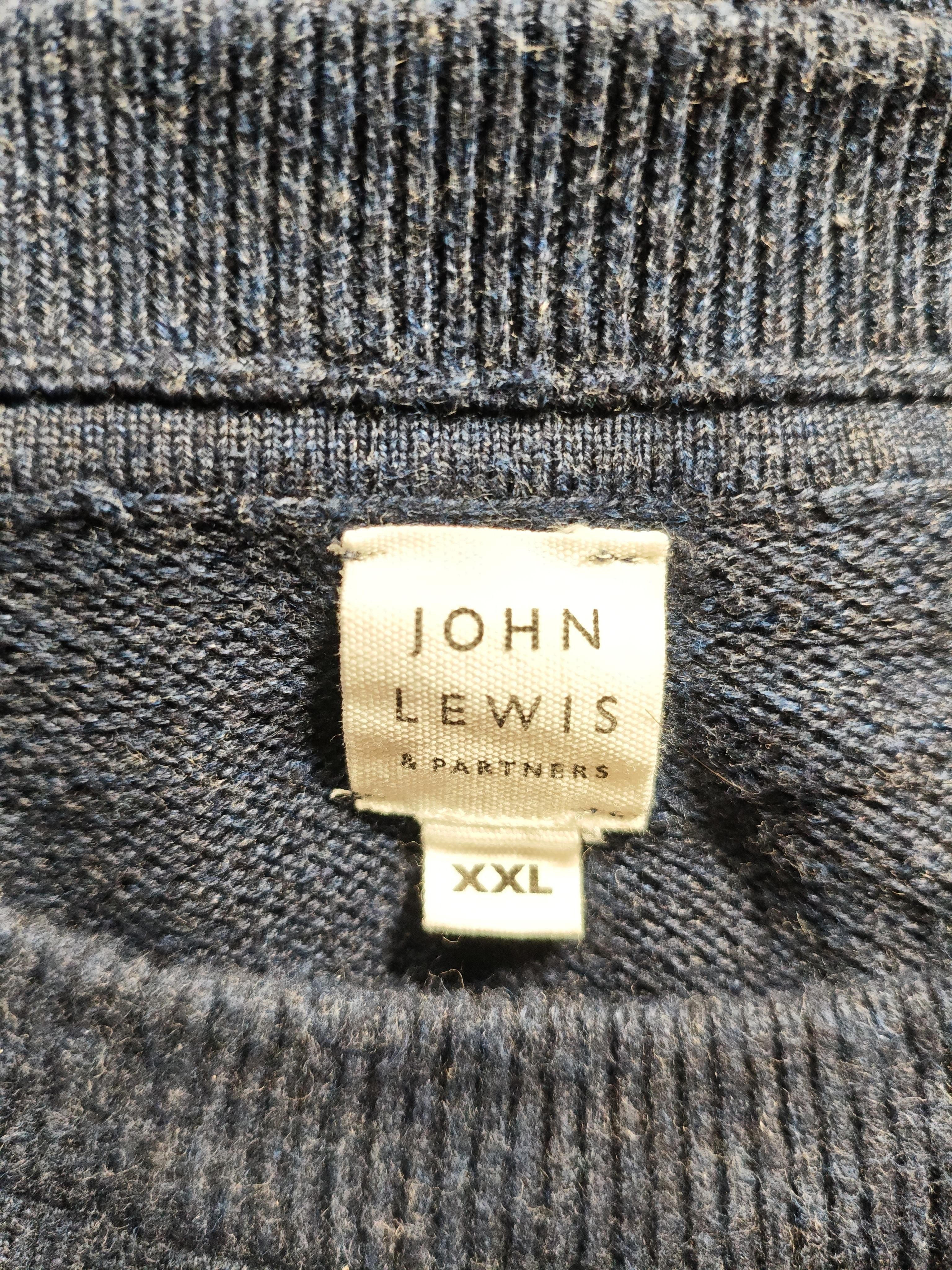 John Lewis Men's Jumper XXL Blue 100% Cotton Crew Neck Pullover - Image 5