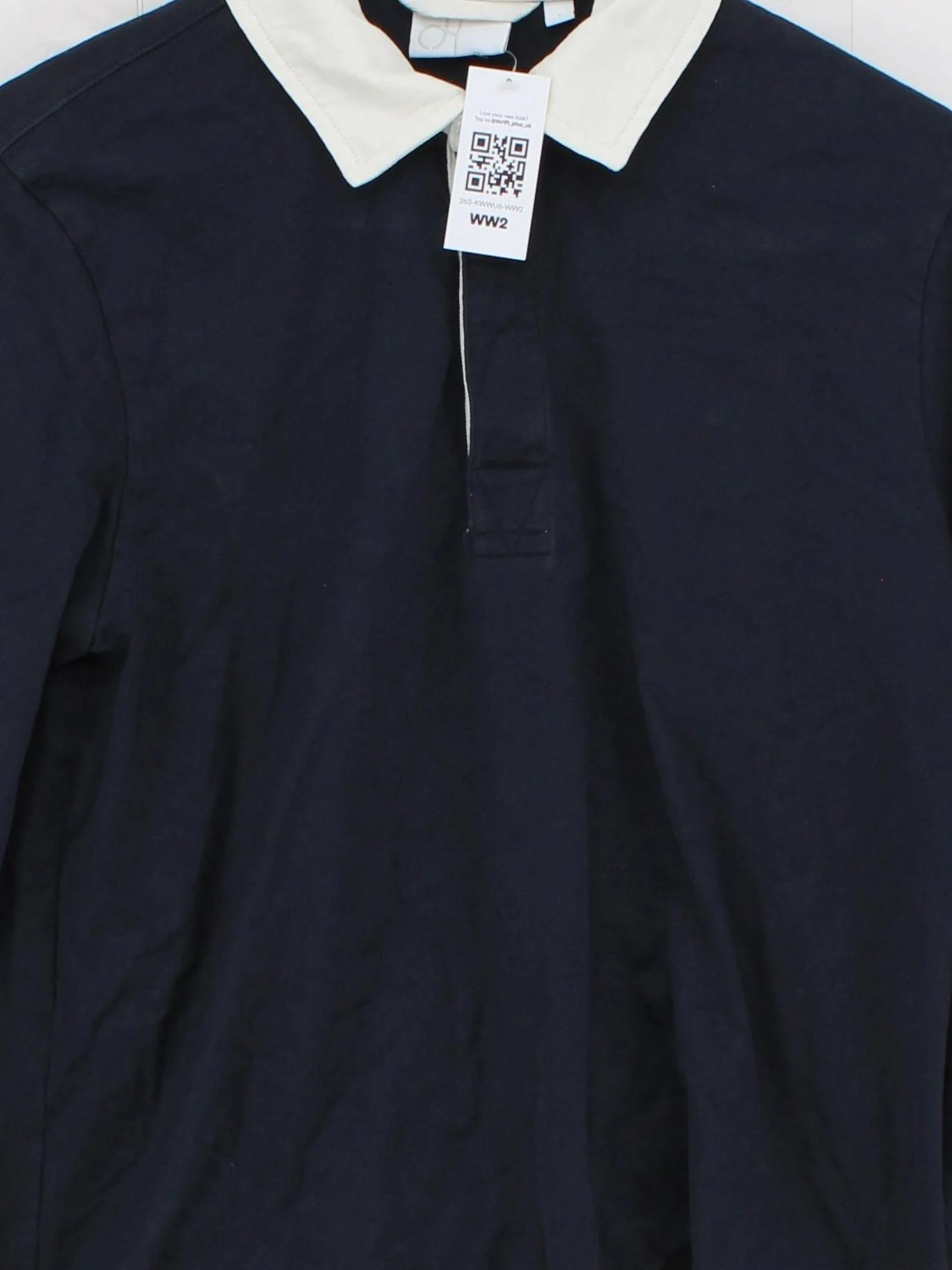 John Lewis Men's Polo S Blue 100% Cotton Basic - Image 3