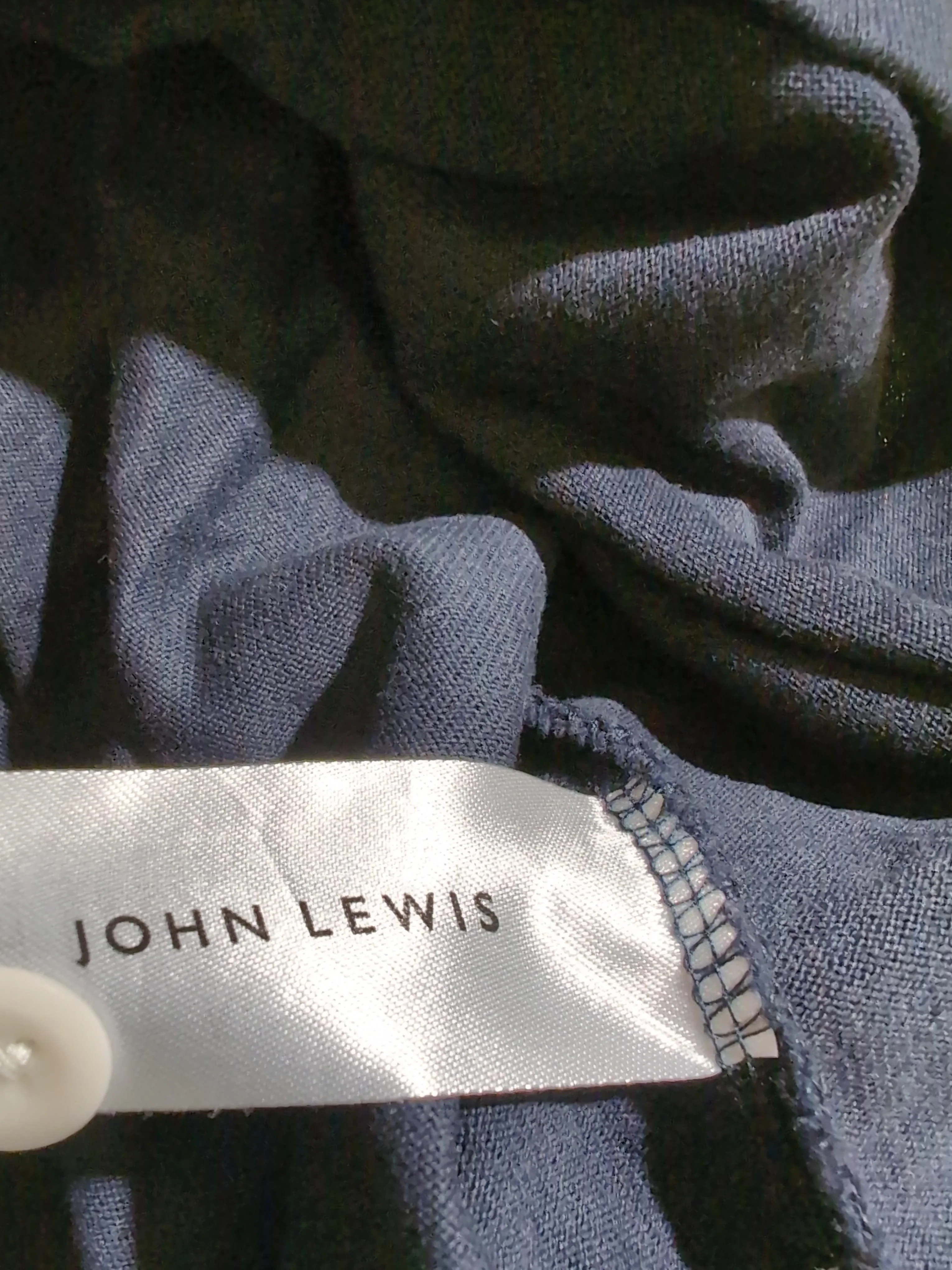 John Lewis Men's Polo S Blue 100% Cotton Basic - Image 6
