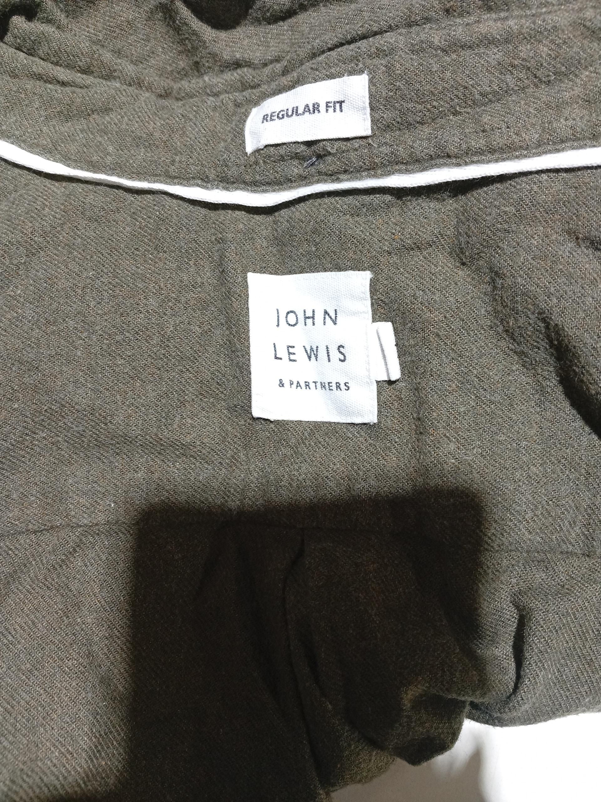 John Lewis Men's Shirt M Green 100% Cotton Basic - Image 5