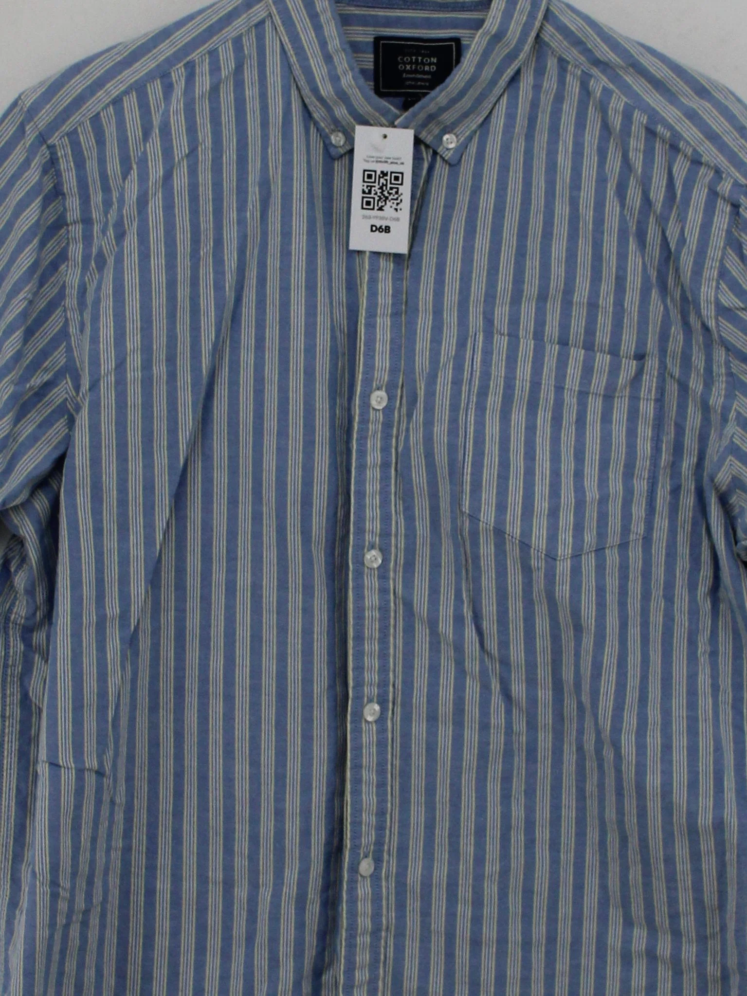 John Lewis Men's Shirt XXL Multi Striped 100% Cotton Basic - Image 3