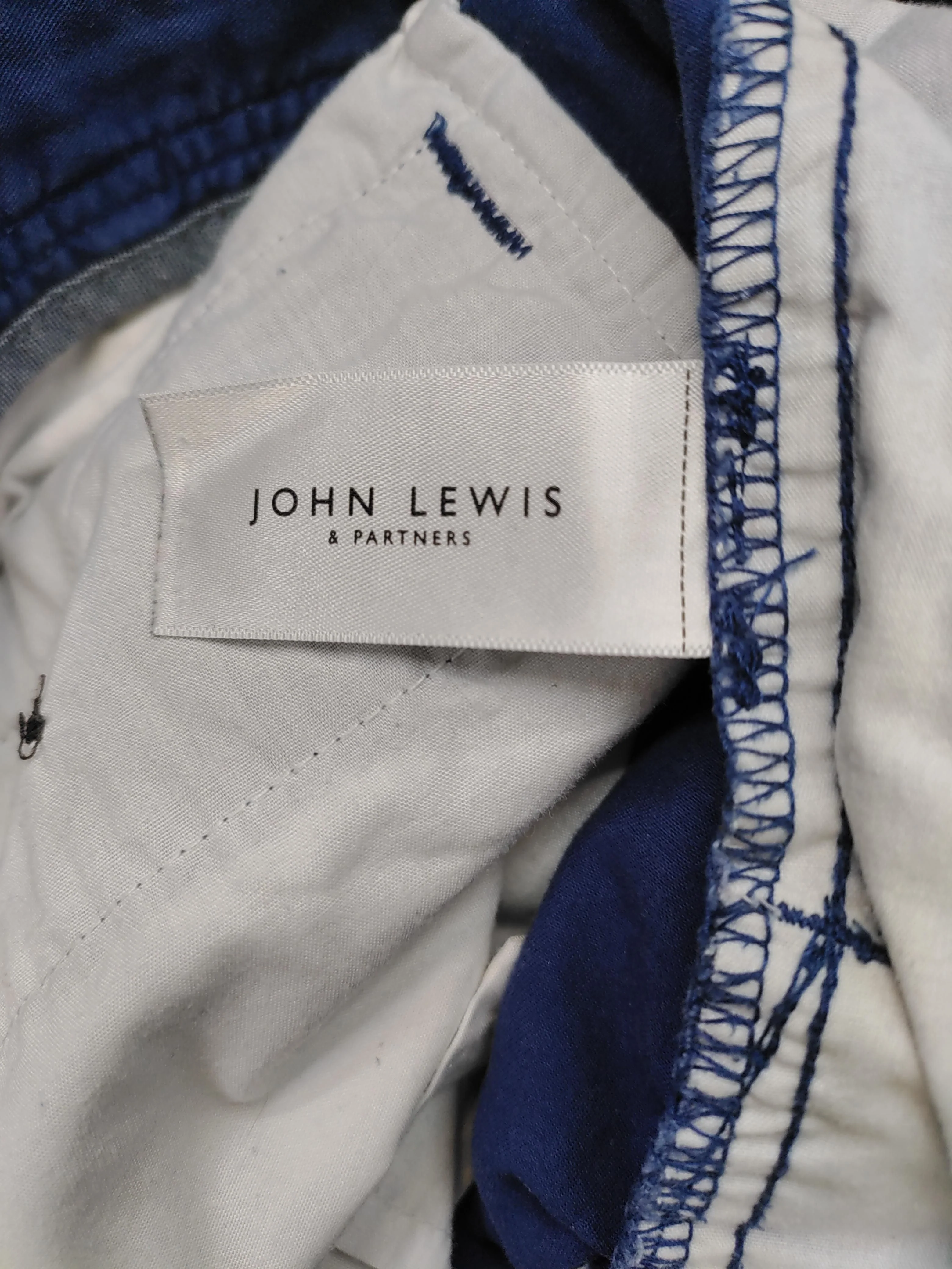 John Lewis Men's Shorts M Blue 100% Cotton Chino - Image 5