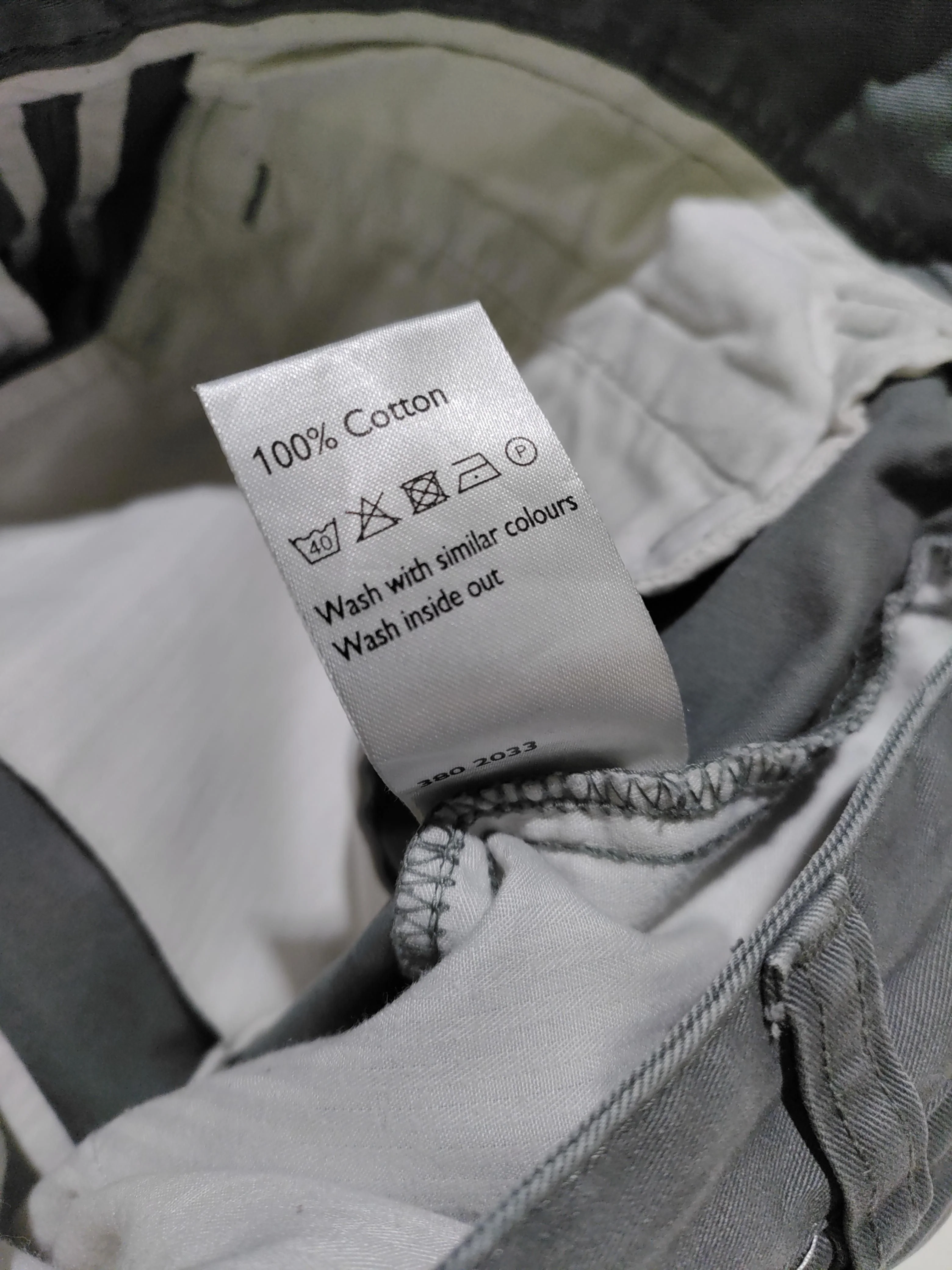 John Lewis Men's Shorts W 32 in Grey 100% Cotton Chino - Image 7