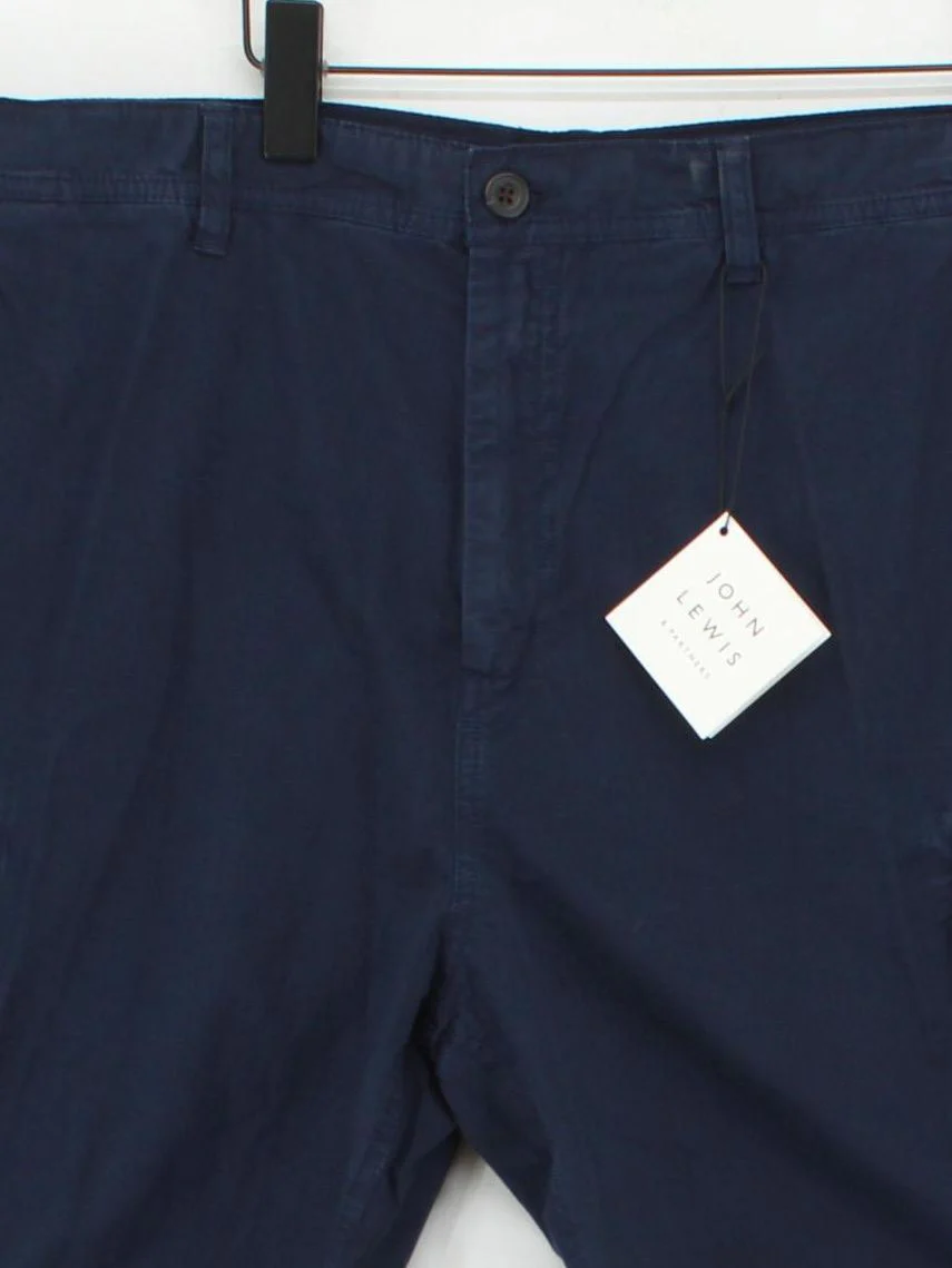 John Lewis Men's Shorts W 40 in Blue 100% Cotton Cargo - Image 3