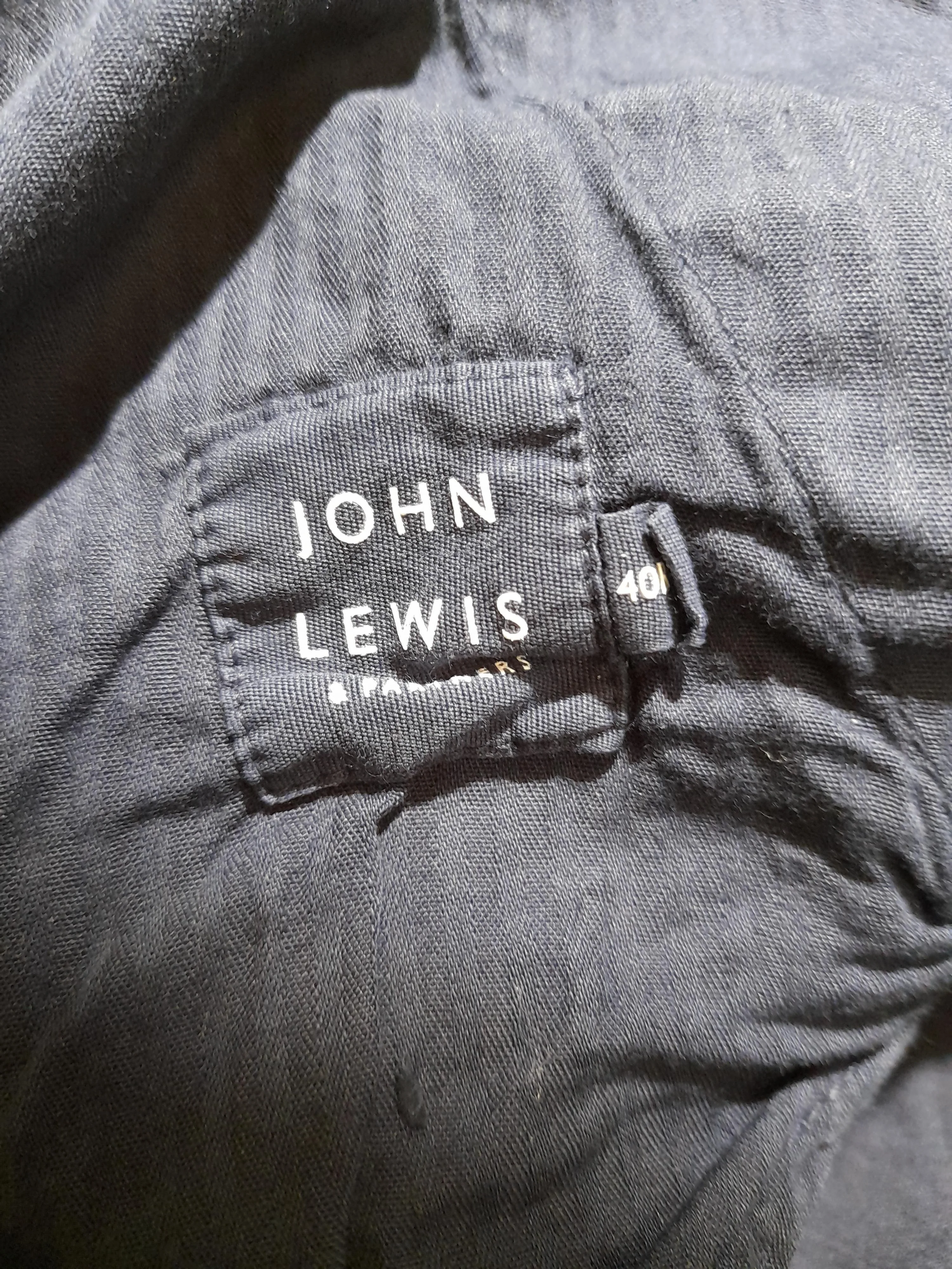John Lewis Men's Shorts W 40 in Blue 100% Cotton Cargo - Image 5