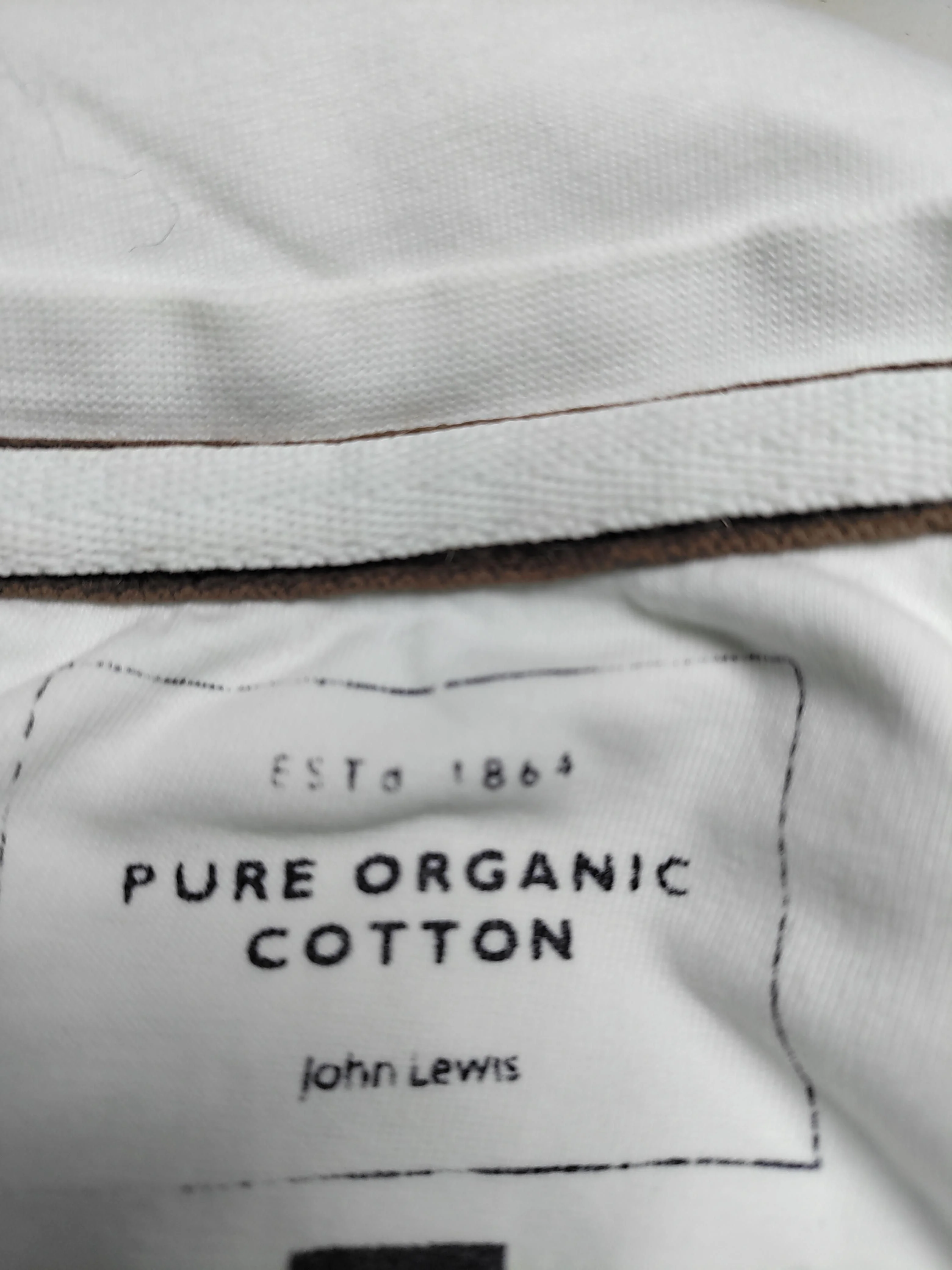 John Lewis Men's T-Shirt L White 100% Cotton Basic - Image 6