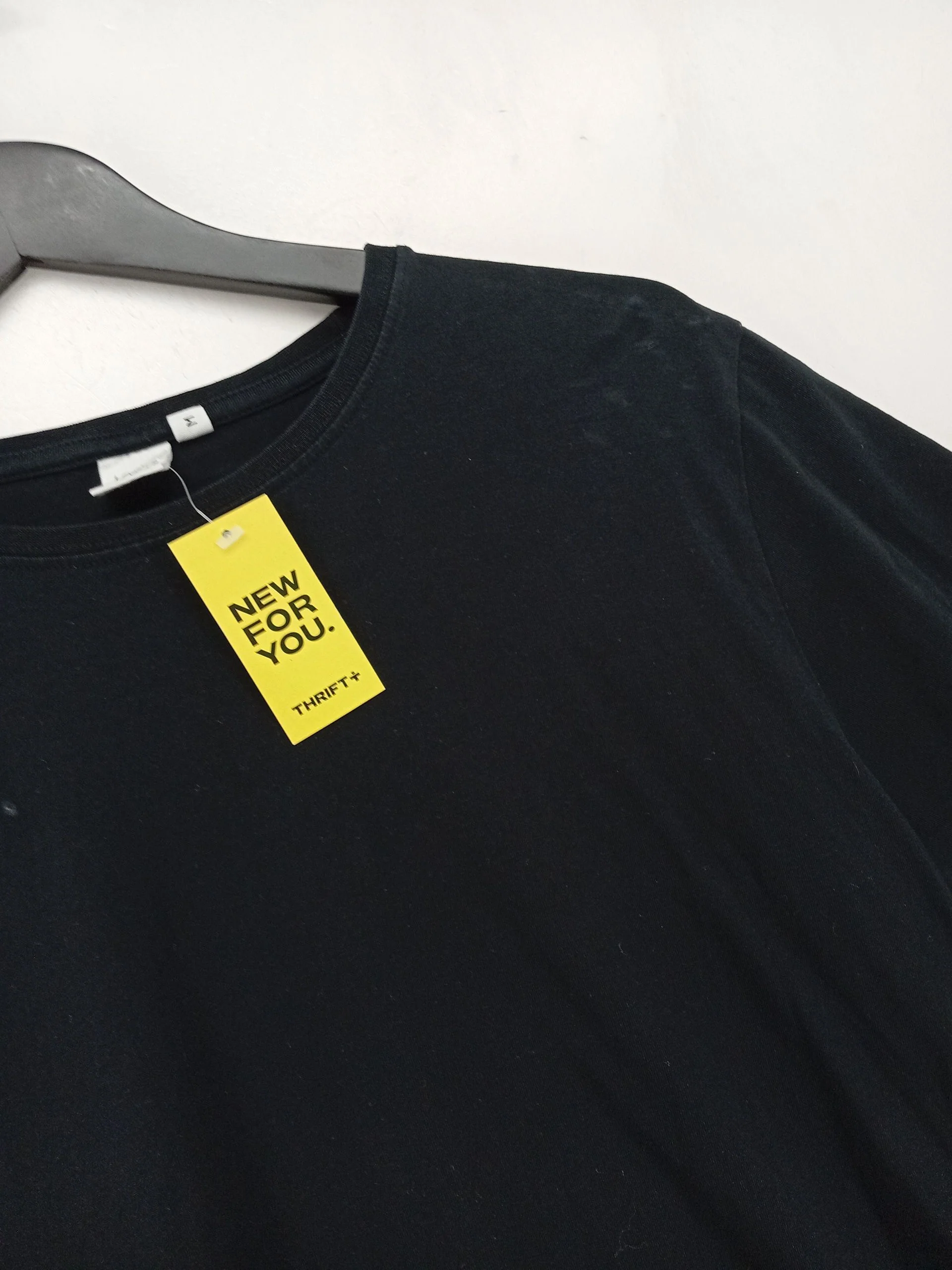 John Lewis Men's T-Shirt M Black 100% Cotton Basic - Image 5