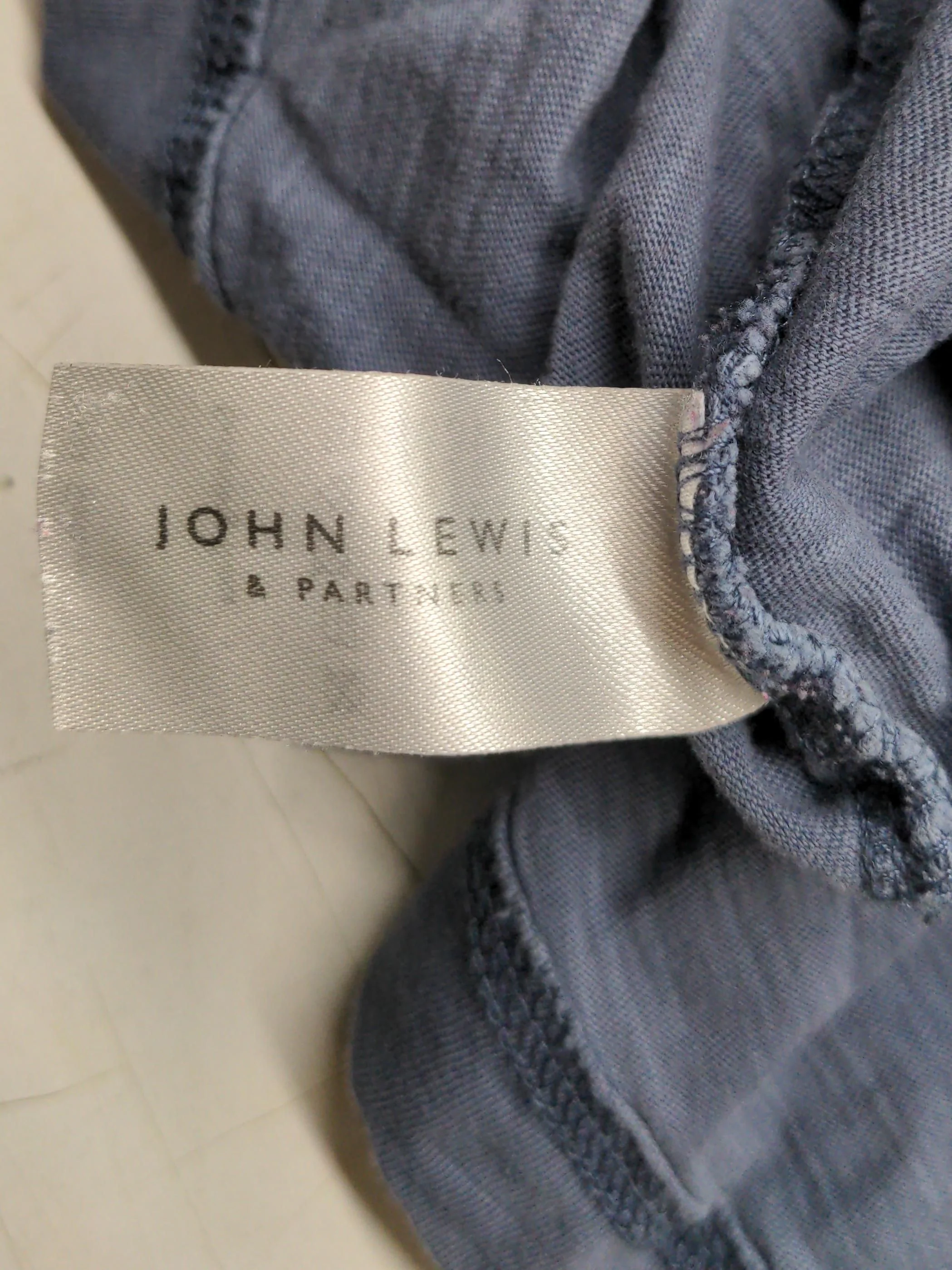John Lewis Men's T-Shirt M Blue 100% Cotton Basic - Image 5
