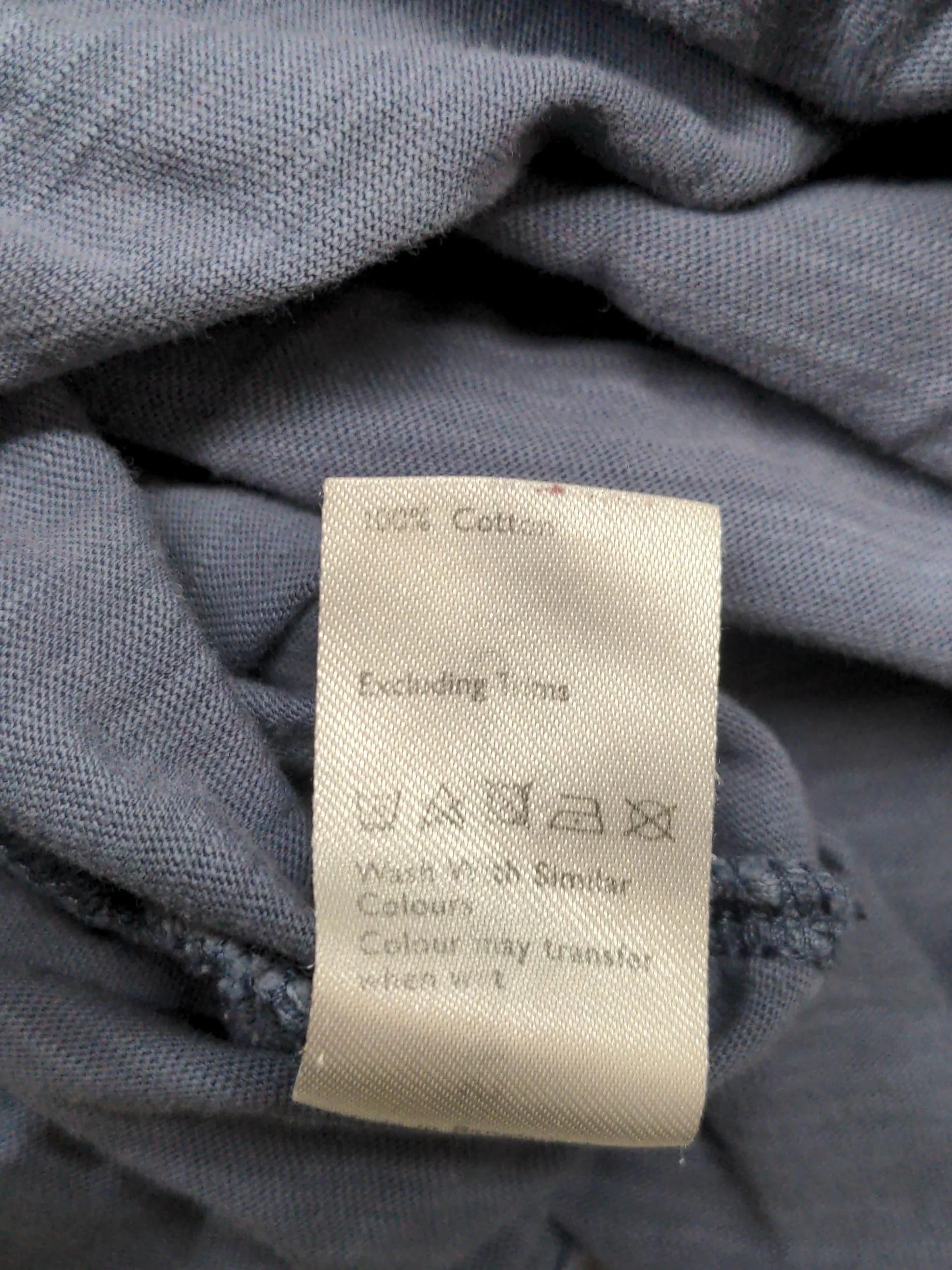 John Lewis Men's T-Shirt M Blue 100% Cotton Basic - Image 6