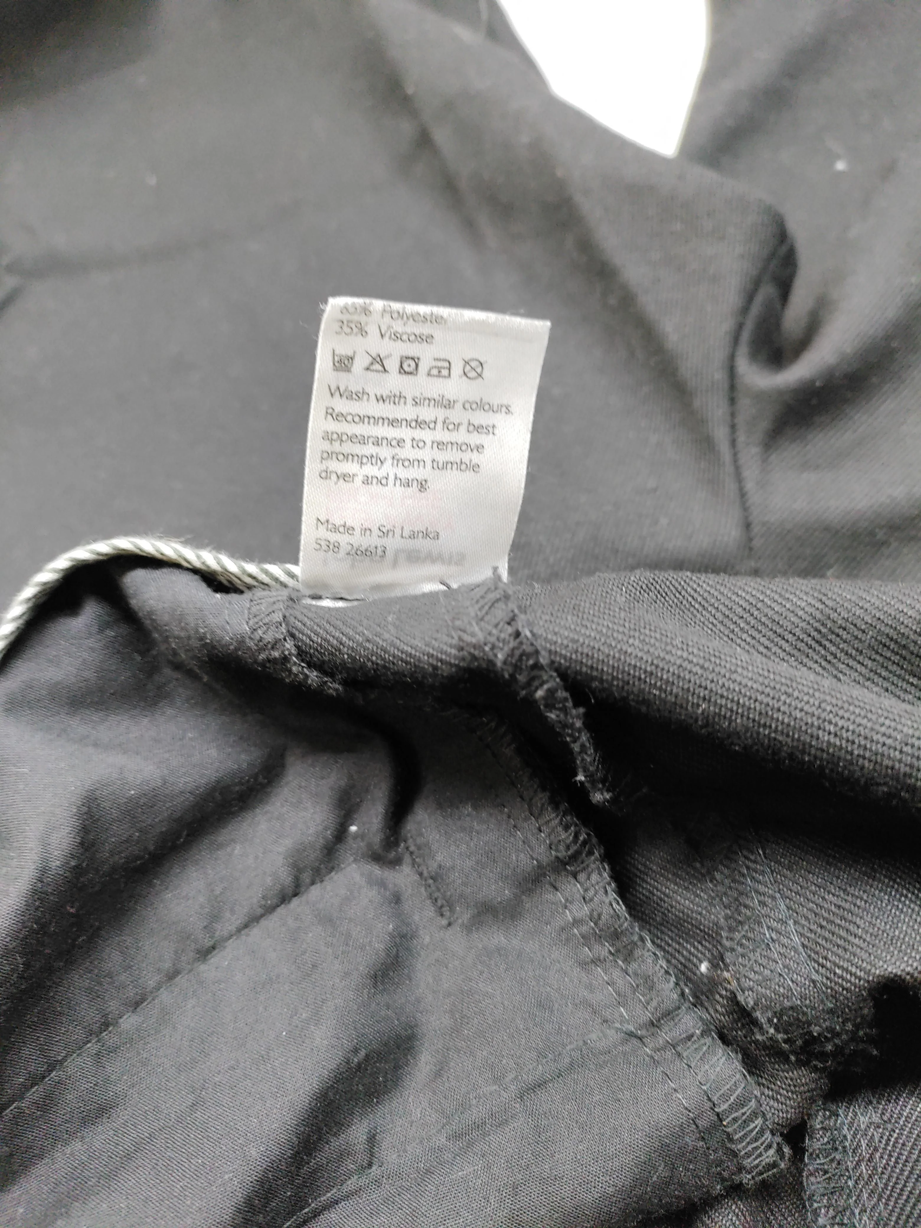 John Lewis Men's Trousers W 32 in Black Polyester with Viscose Straight Capri - Image 7
