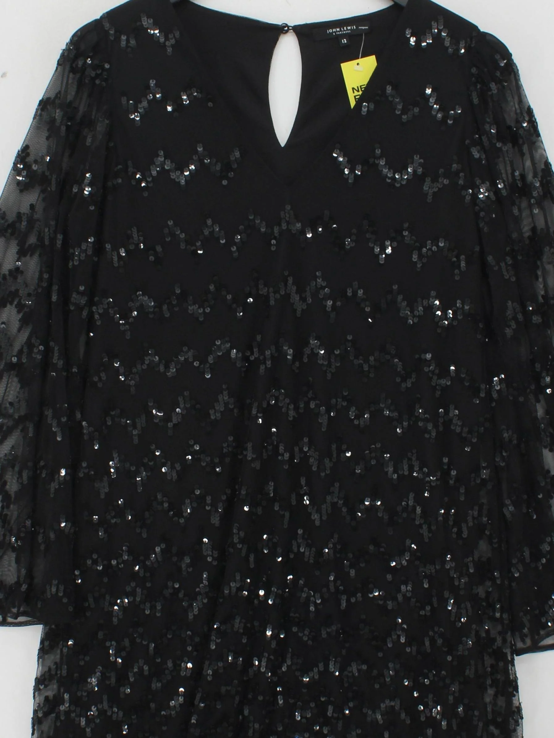 John Lewis Mini Dress UK12 in Black - Image 3