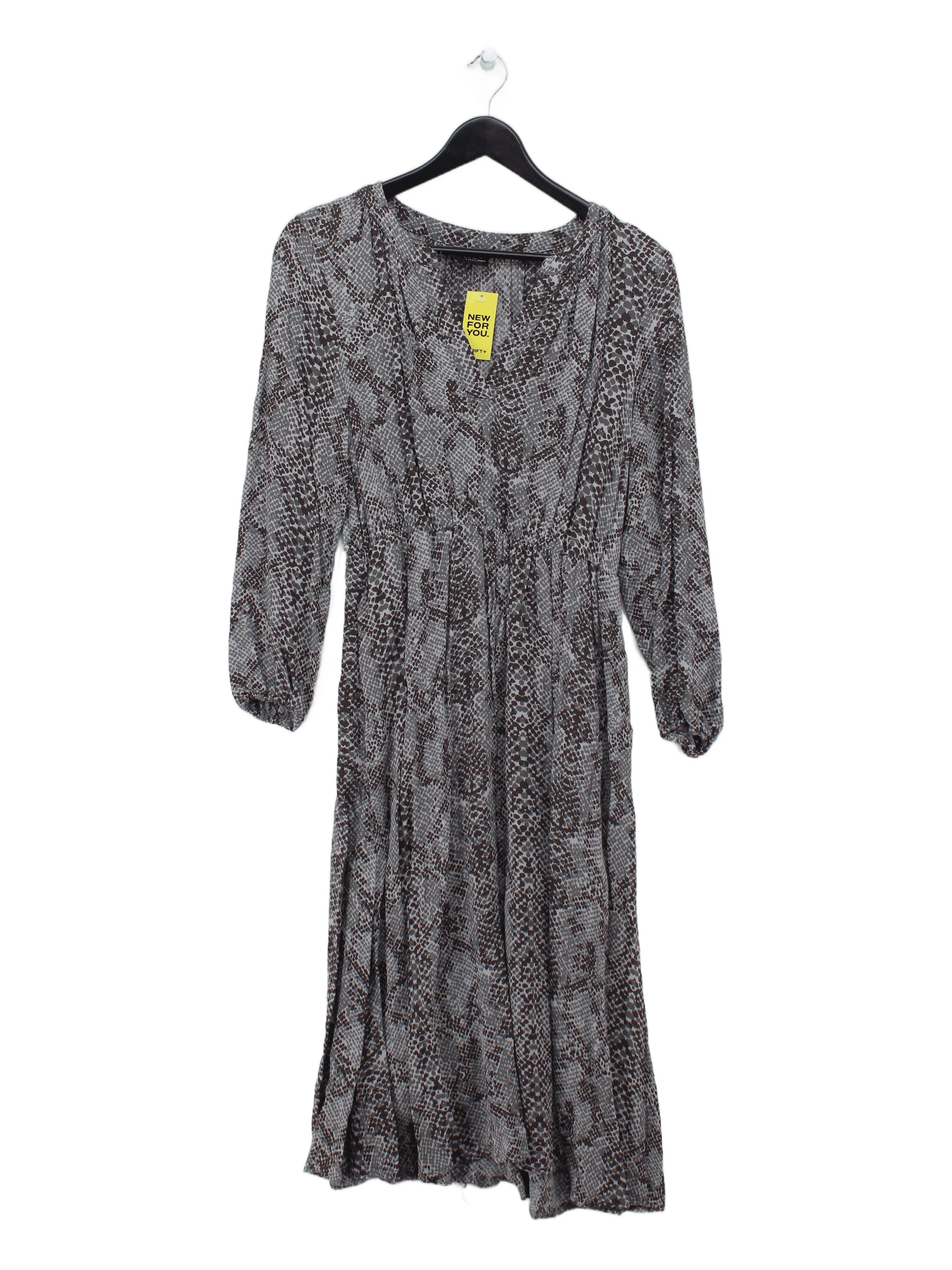 John Lewis Shirt Midi Dress UK10 in Grey