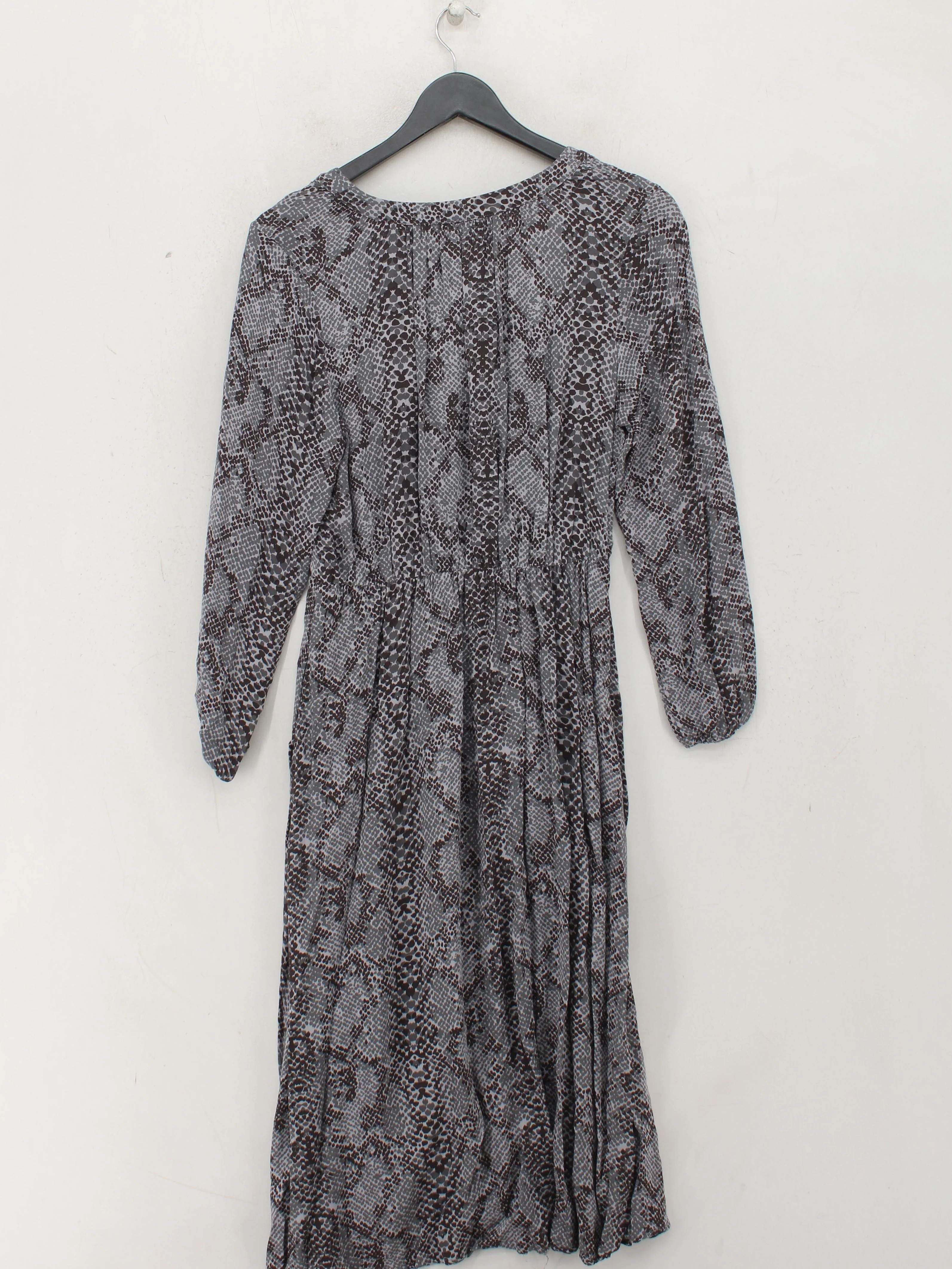 John Lewis Shirt Midi Dress UK10 in Grey - Image 2