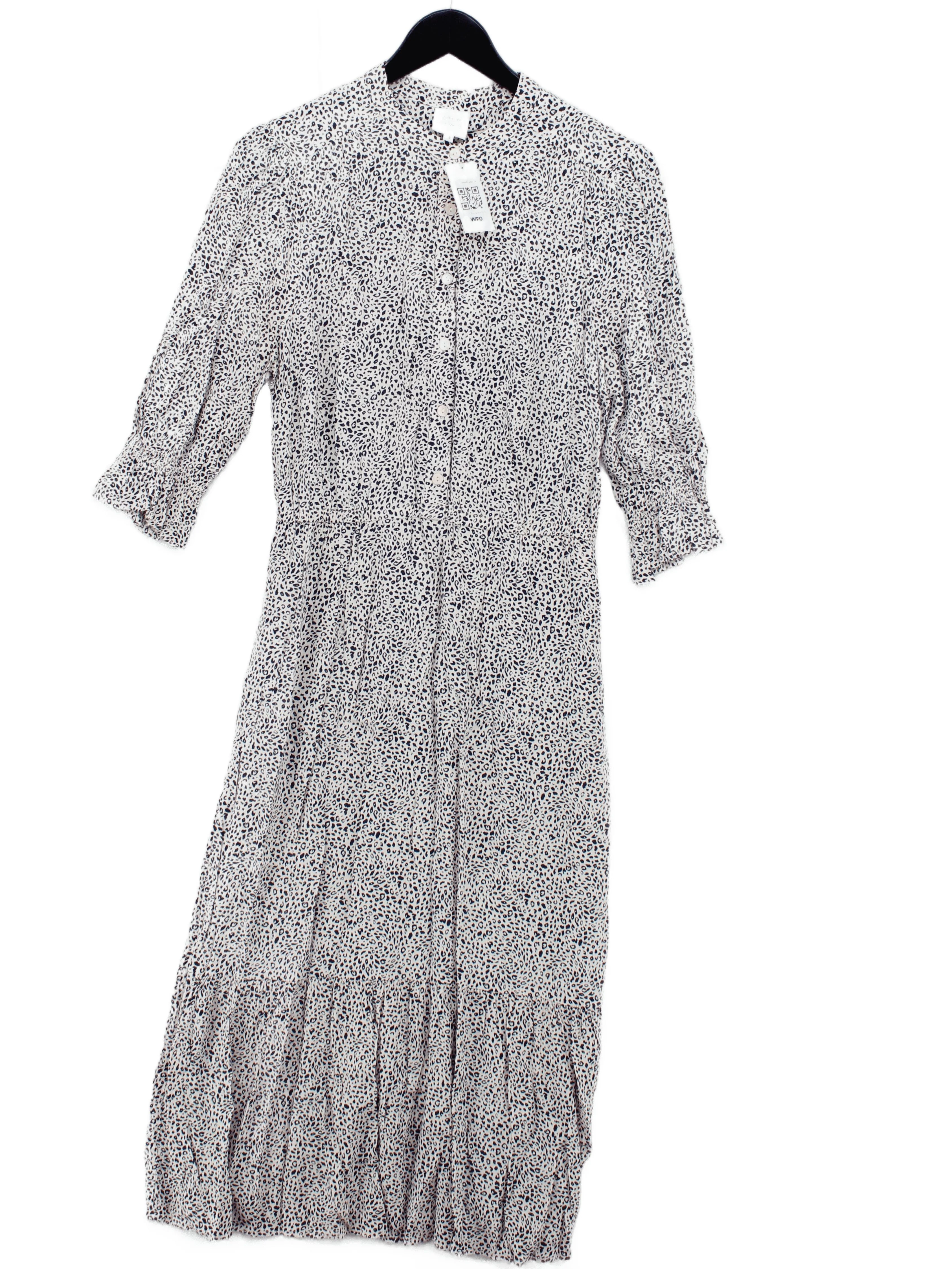 John Lewis Shirt Midi Dress UK12 in Cream