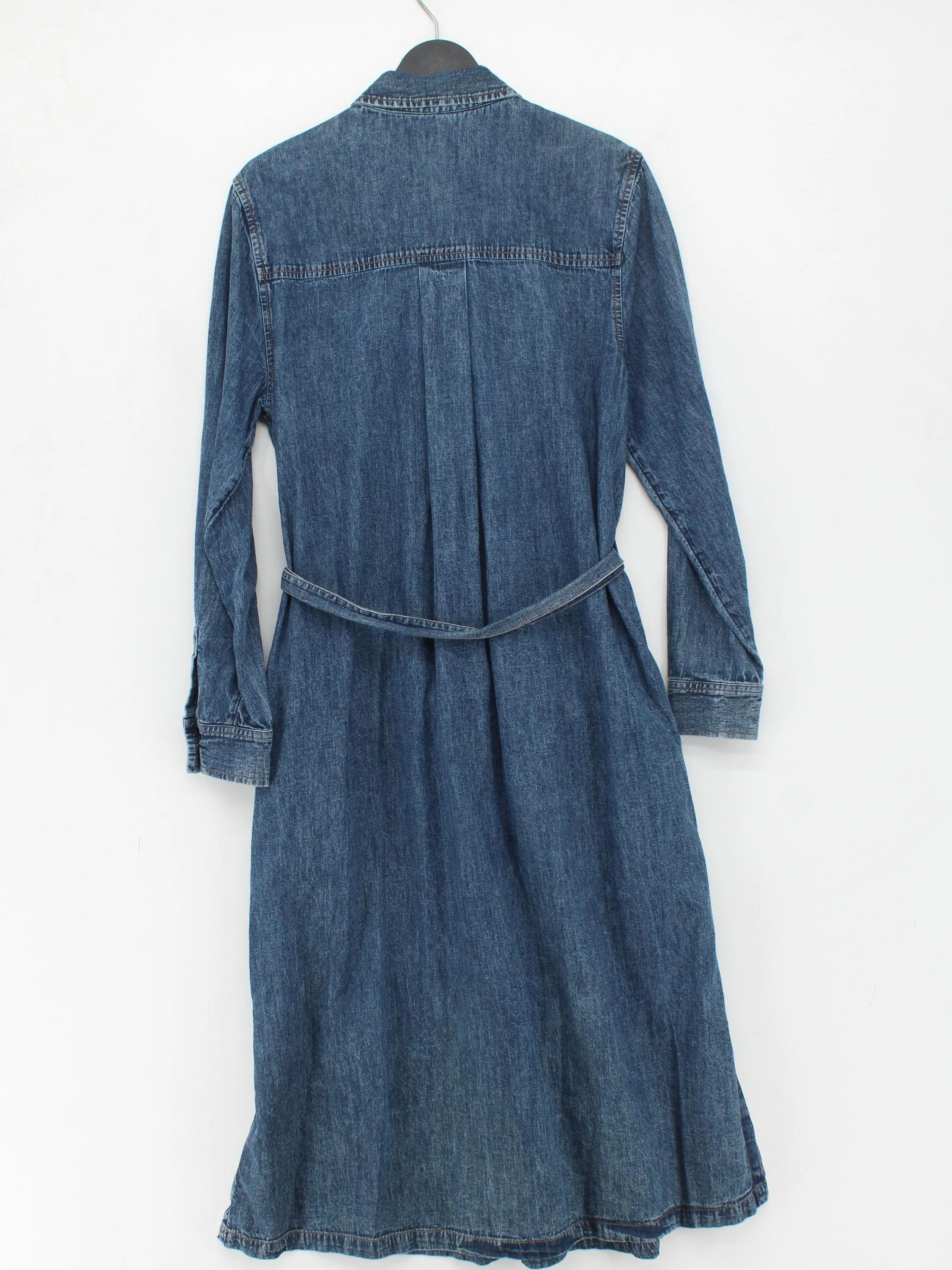 John Lewis Shirt Midi Dress UK14 in Blue - Image 2