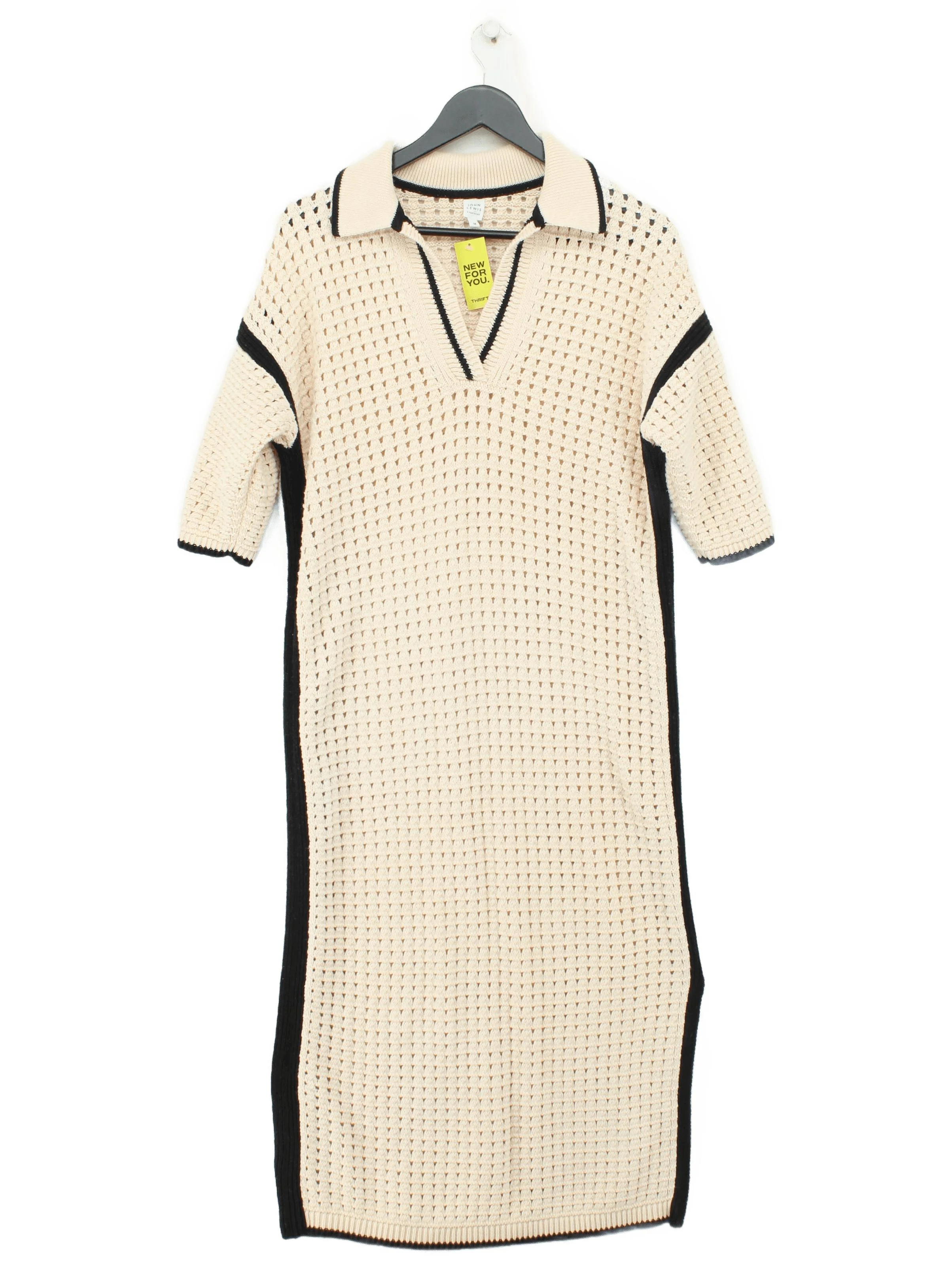 John Lewis Shirt Midi Dress UK14 in Cream