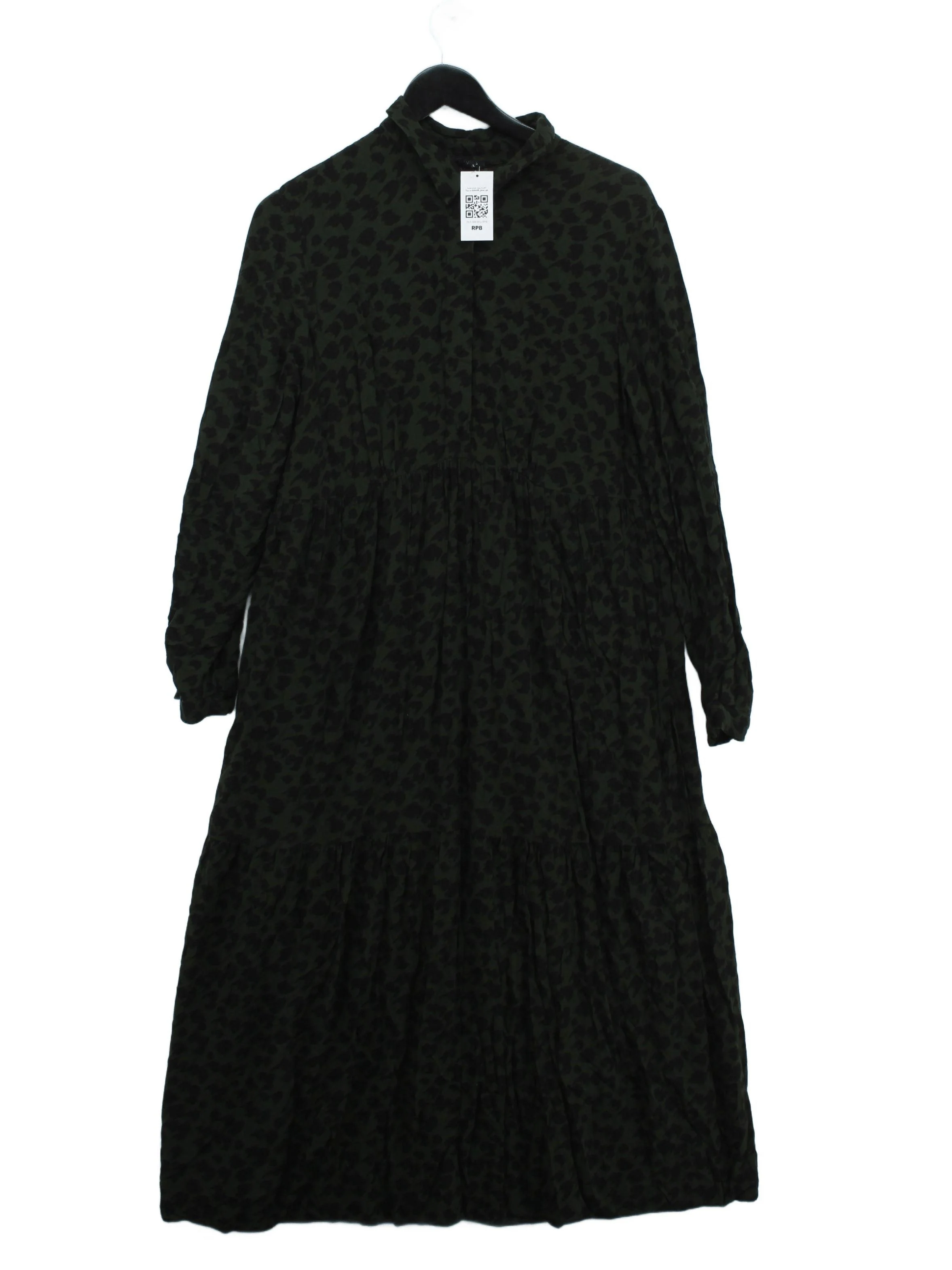 John Lewis Shirt Midi Dress UK14 in Green