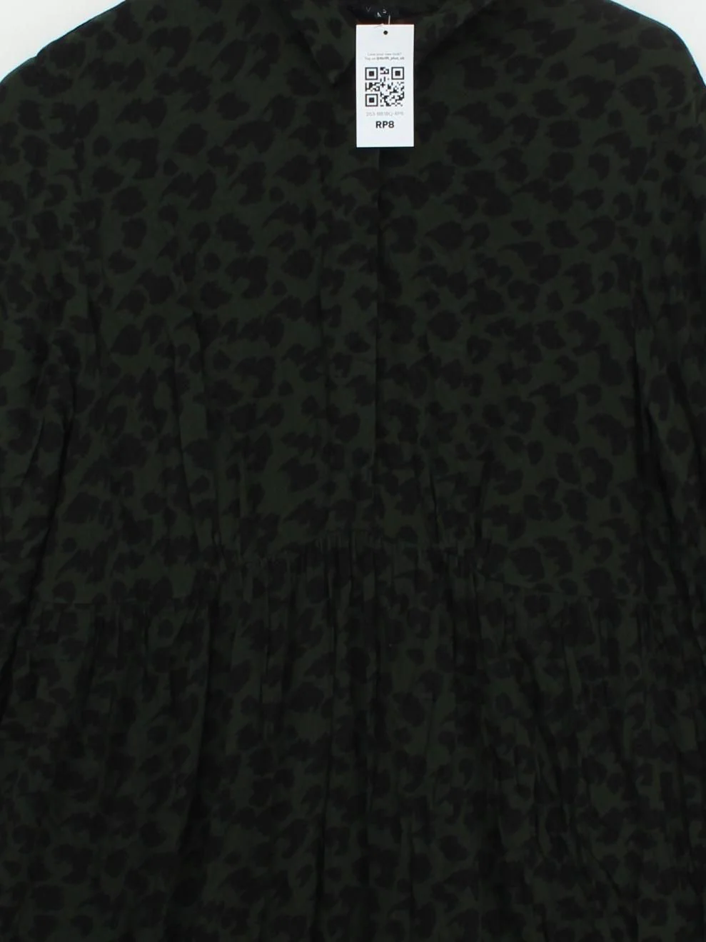 John Lewis Shirt Midi Dress UK14 in Green - Image 3