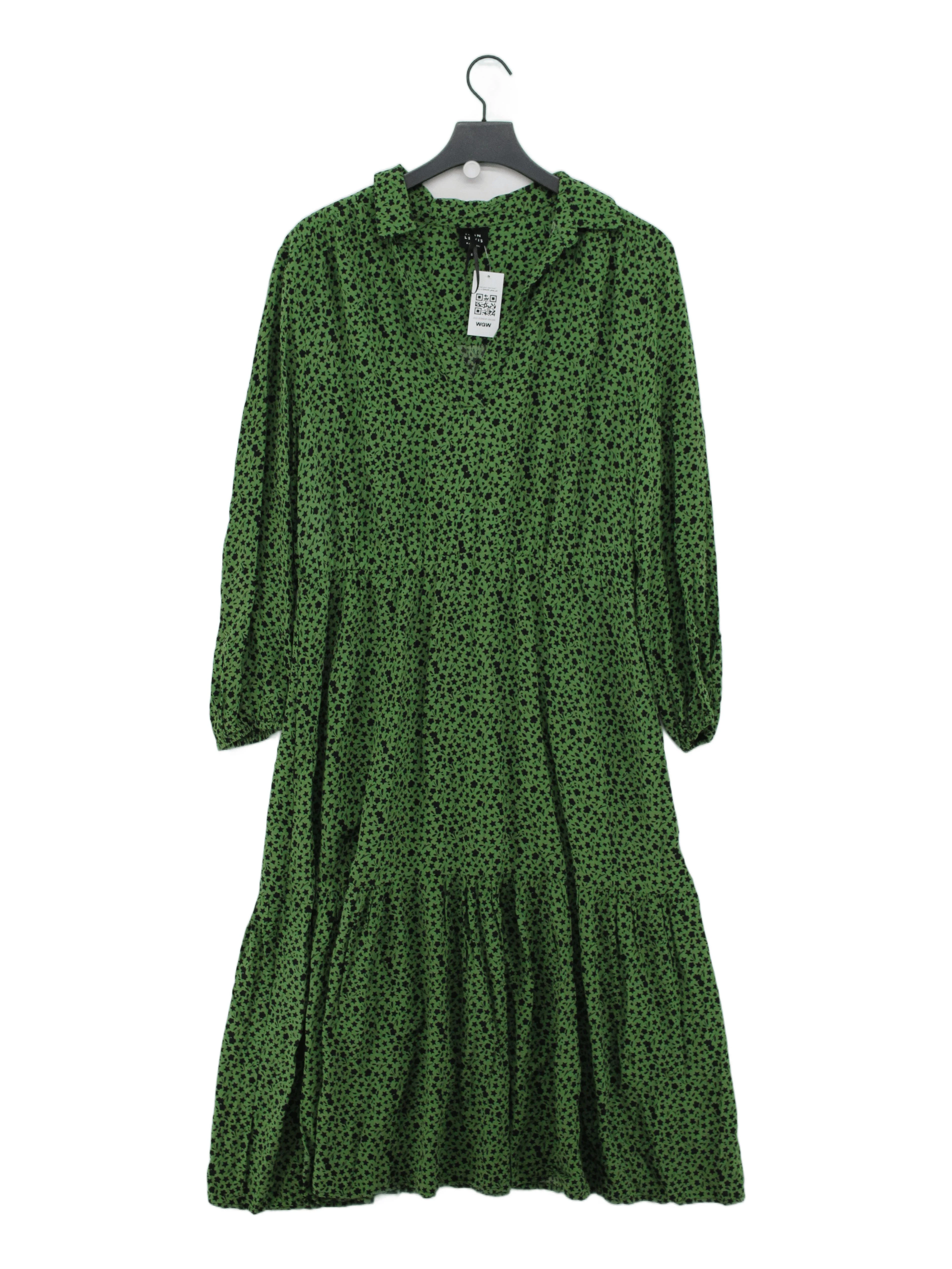 John Lewis Shirt Midi Dress UK16 in Green