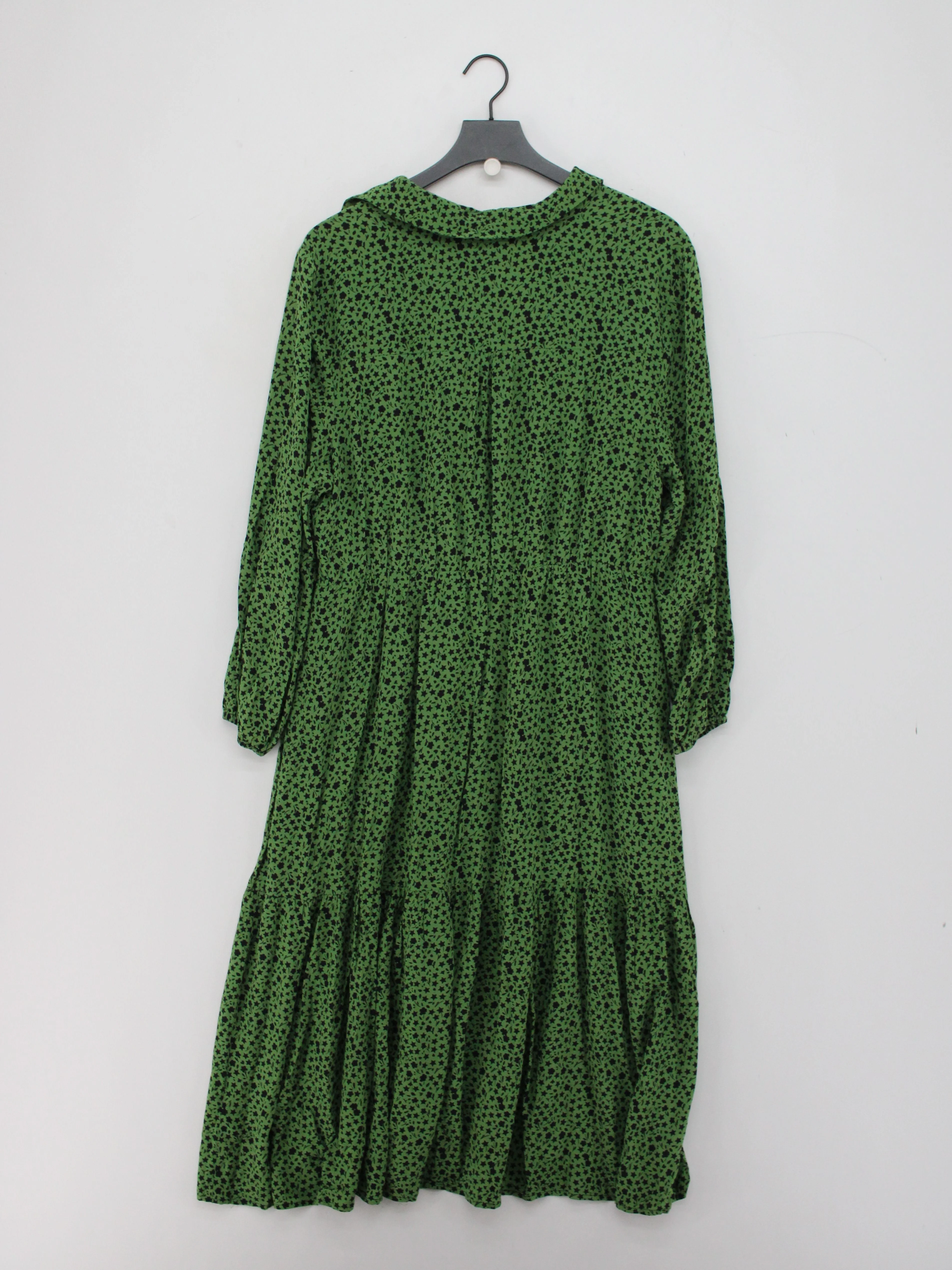 John Lewis Shirt Midi Dress UK16 in Green - Image 2