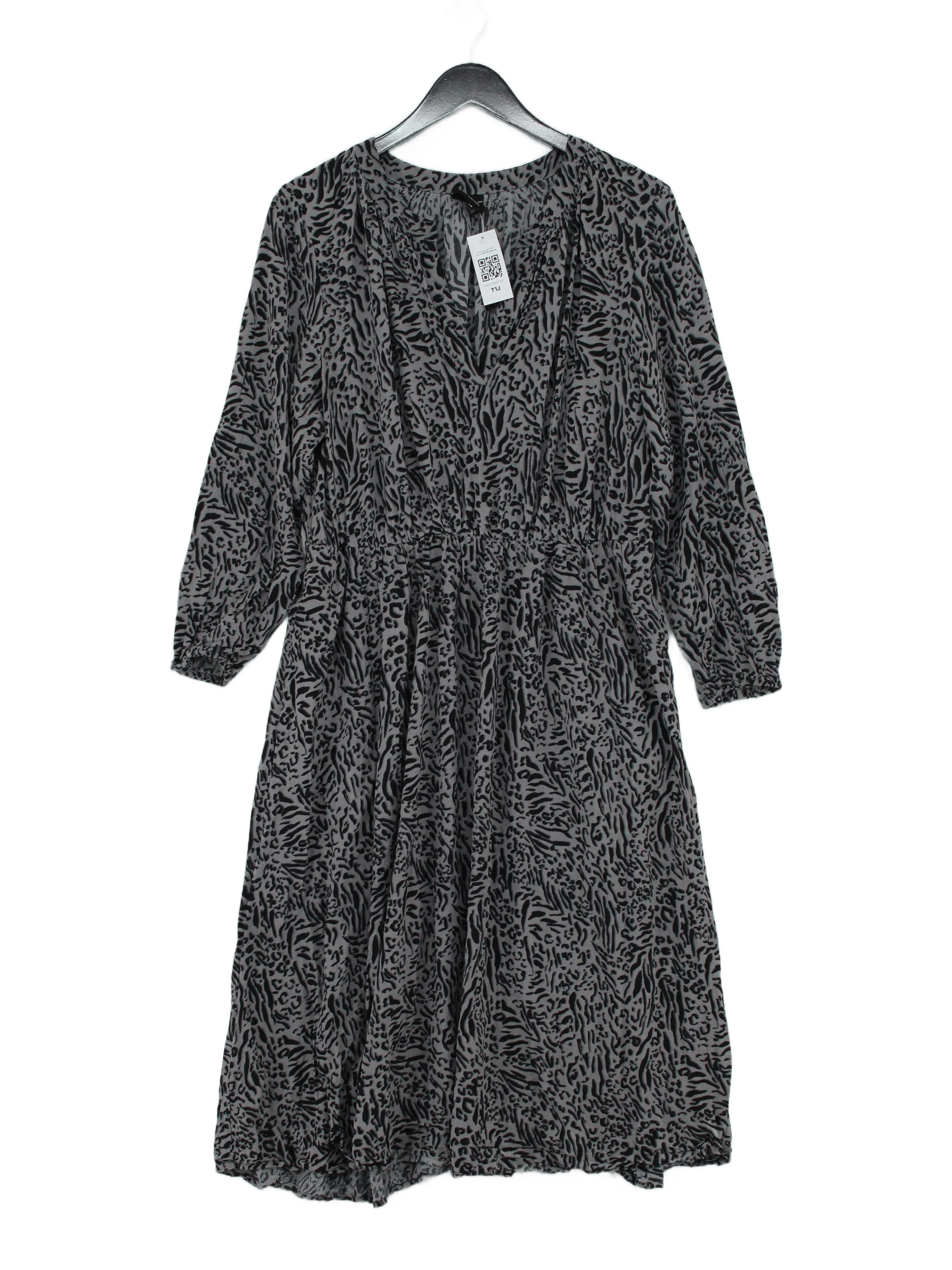 John Lewis Shirt Midi Dress UK16 in Grey