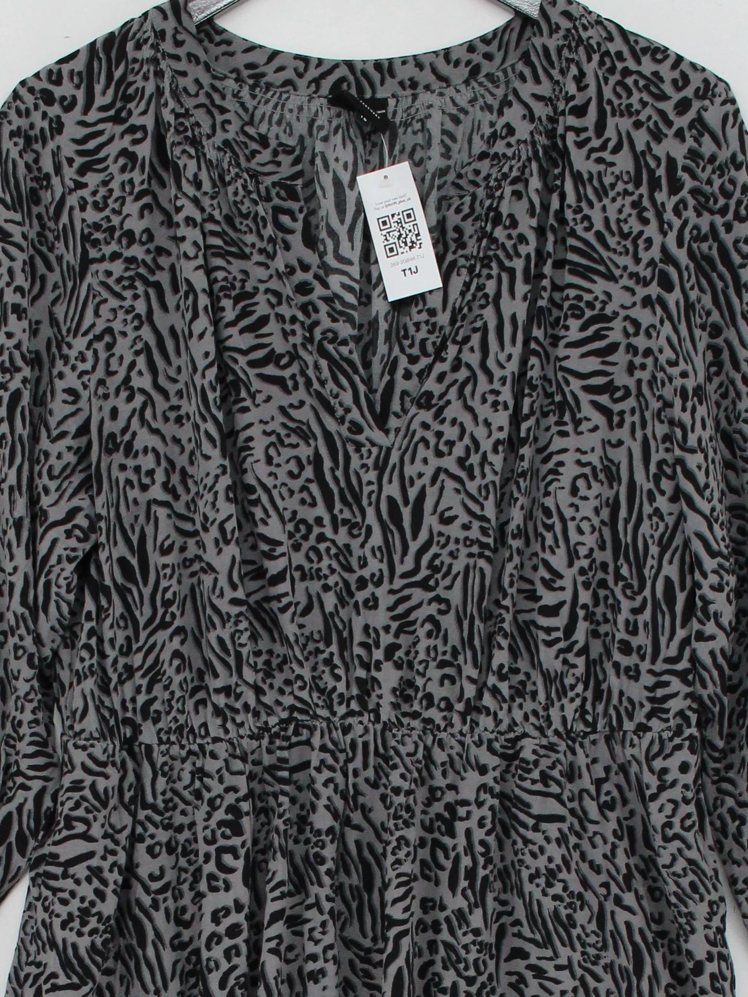 John Lewis Shirt Midi Dress UK16 in Grey - Image 3