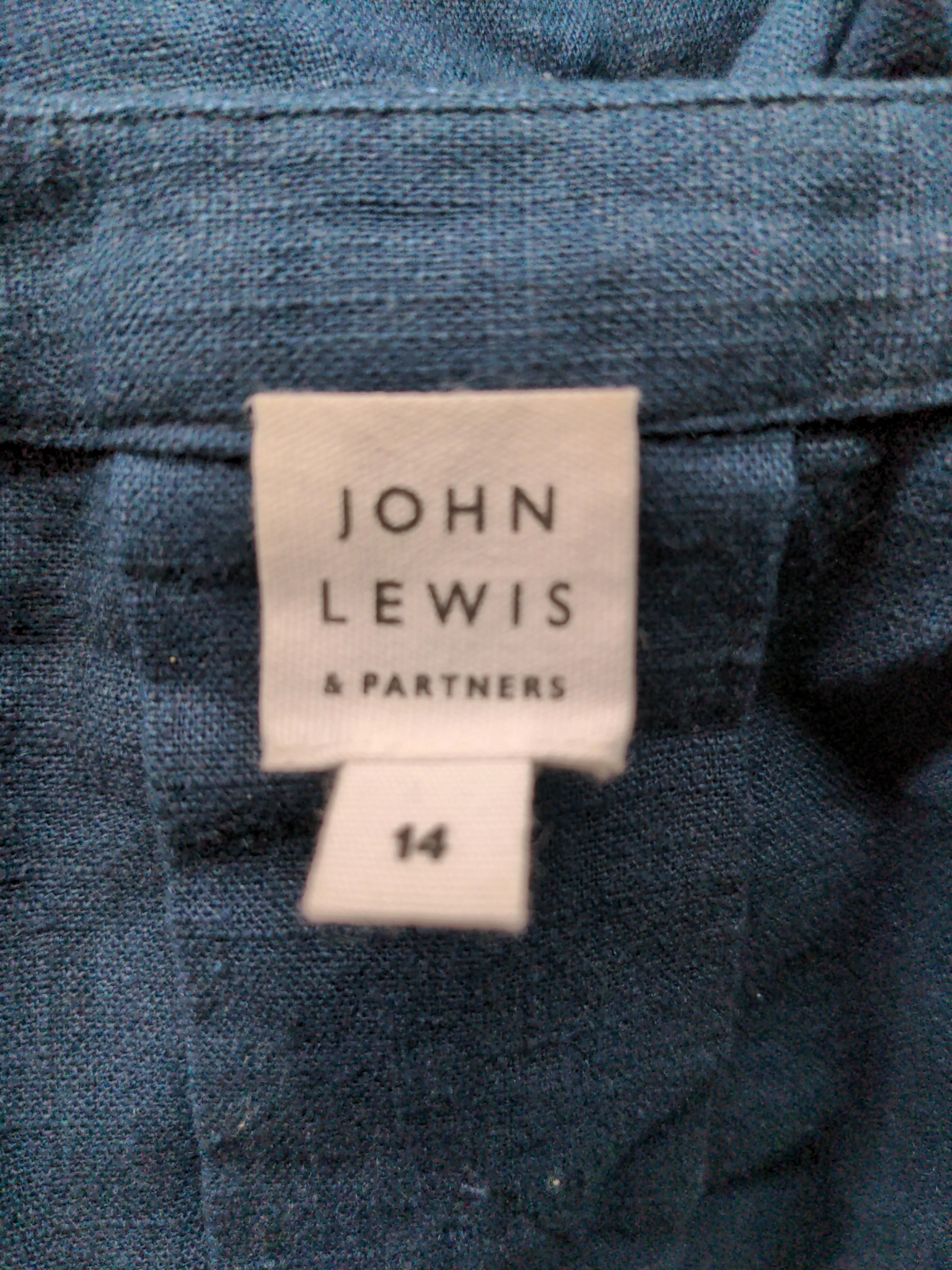 John Lewis Shirt Mini Dress UK14 in Blue - Image 7