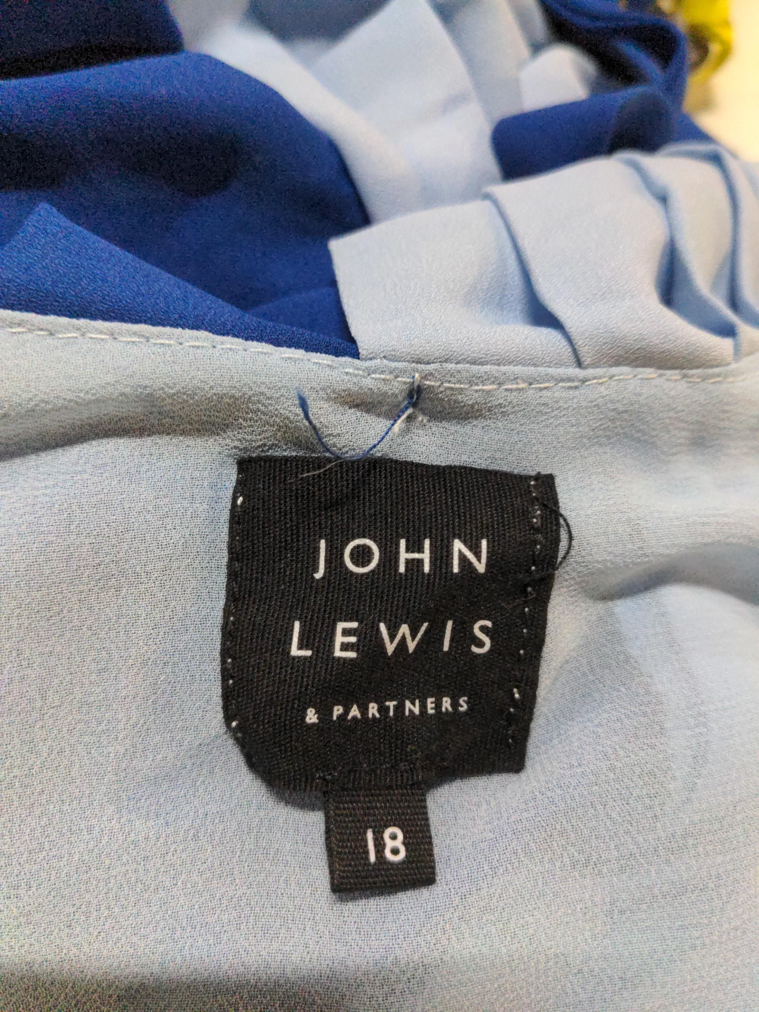 John Lewis Slip Maxi Dress UK18 in Blue - Image 6