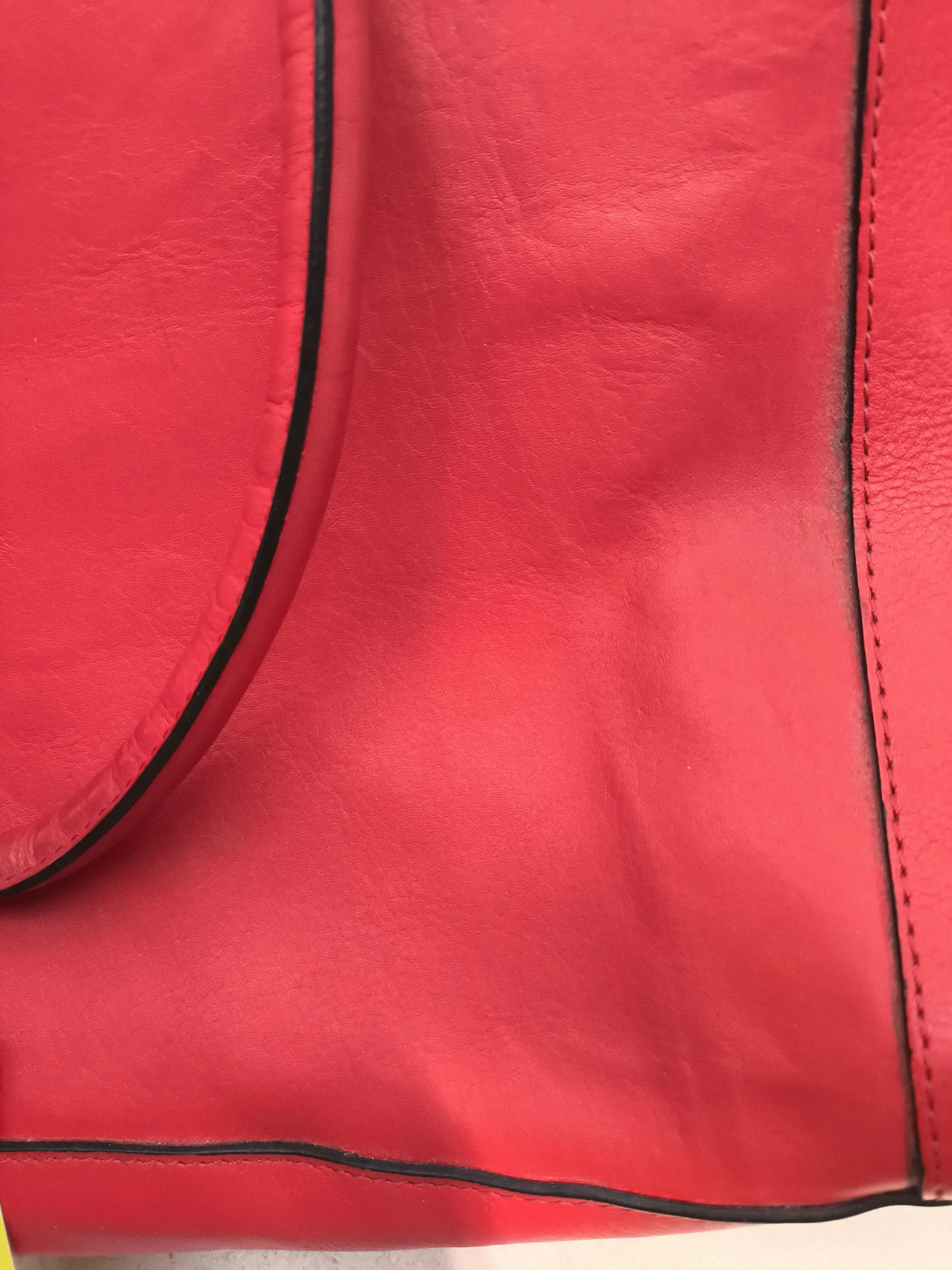 John Lewis Women's Bag Red 100% Leather Tote - Image 3