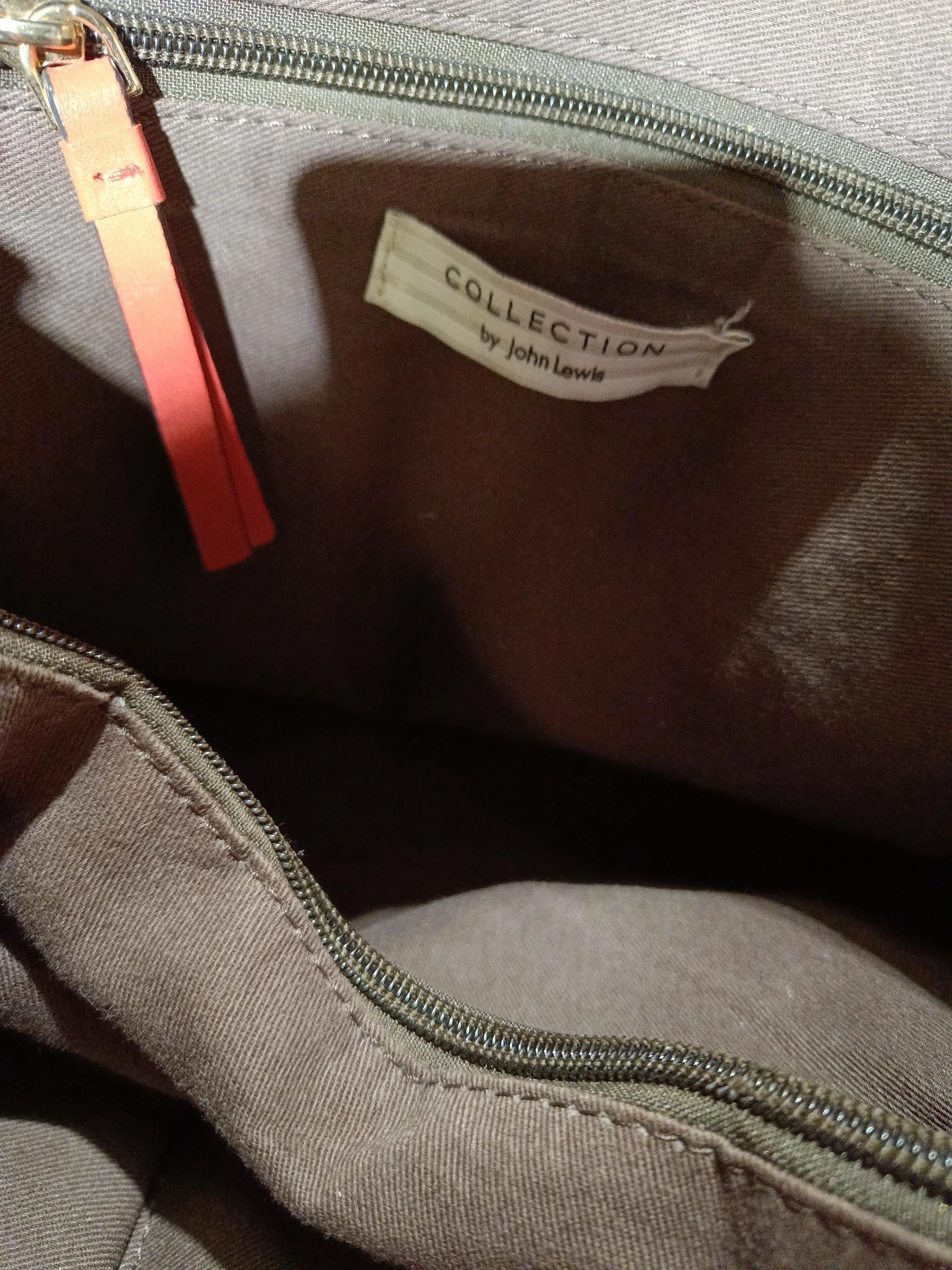 John Lewis Women's Bag Red 100% Leather Tote - Image 7