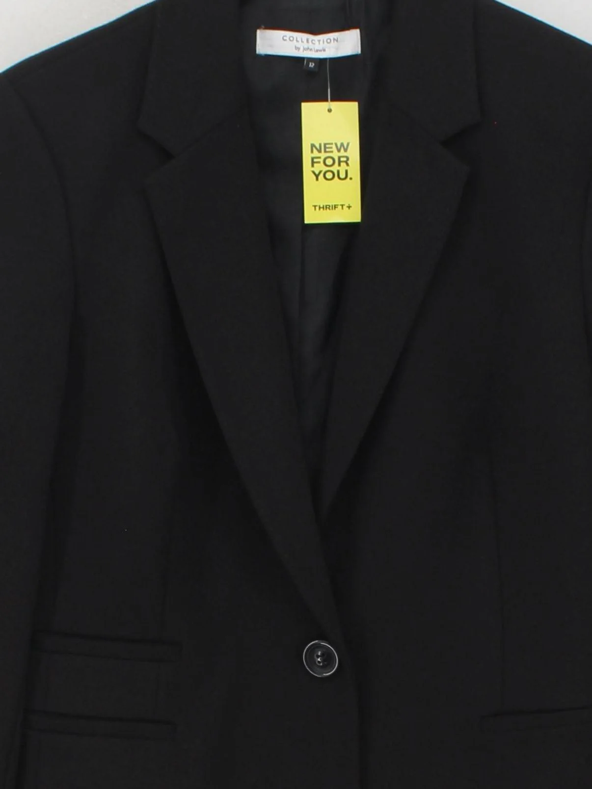 John Lewis Women's Blazer UK 12 Black Viscose - Image 3