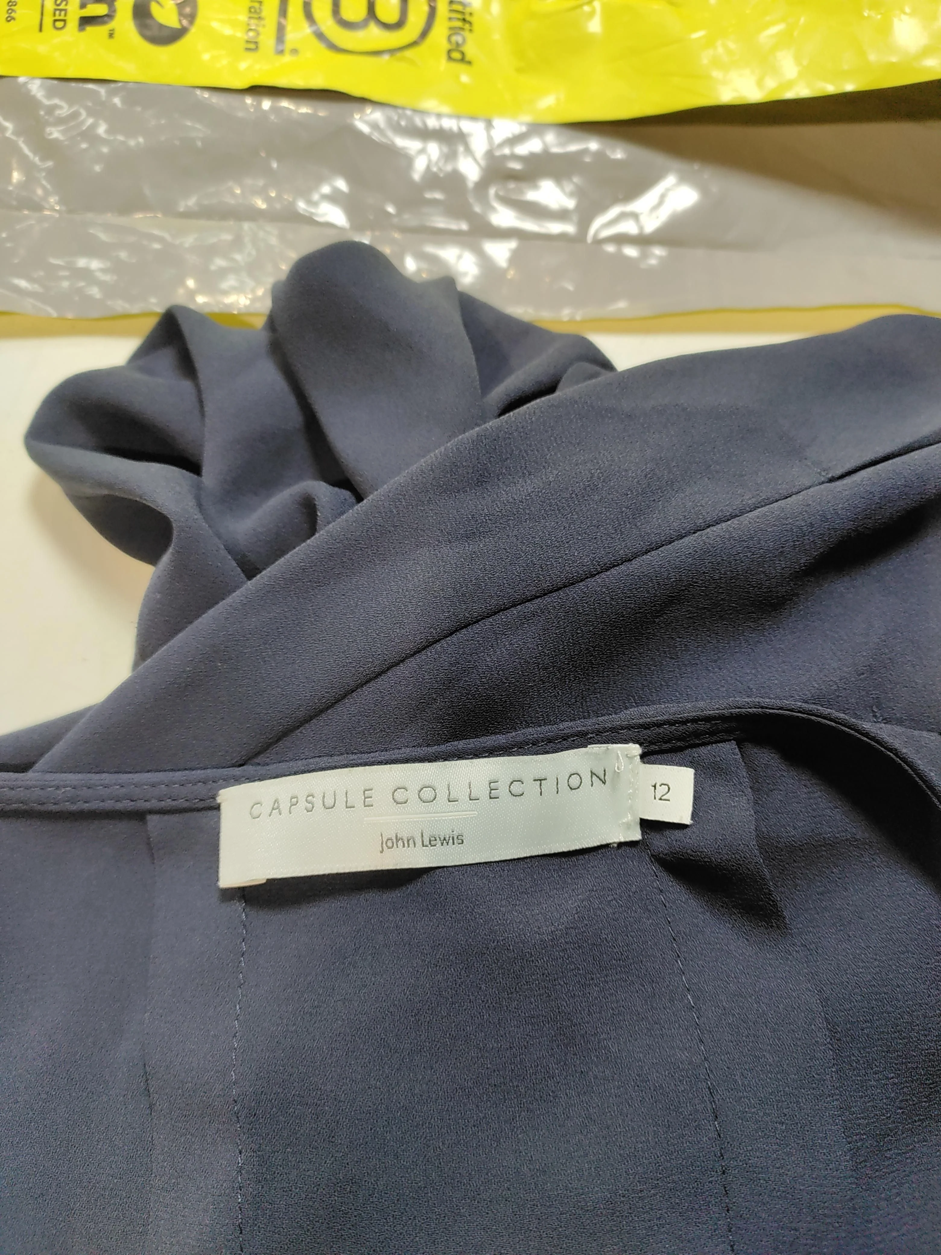 John Lewis Women's Blouse UK 12 Blue 100% Polyester Basic - Image 5