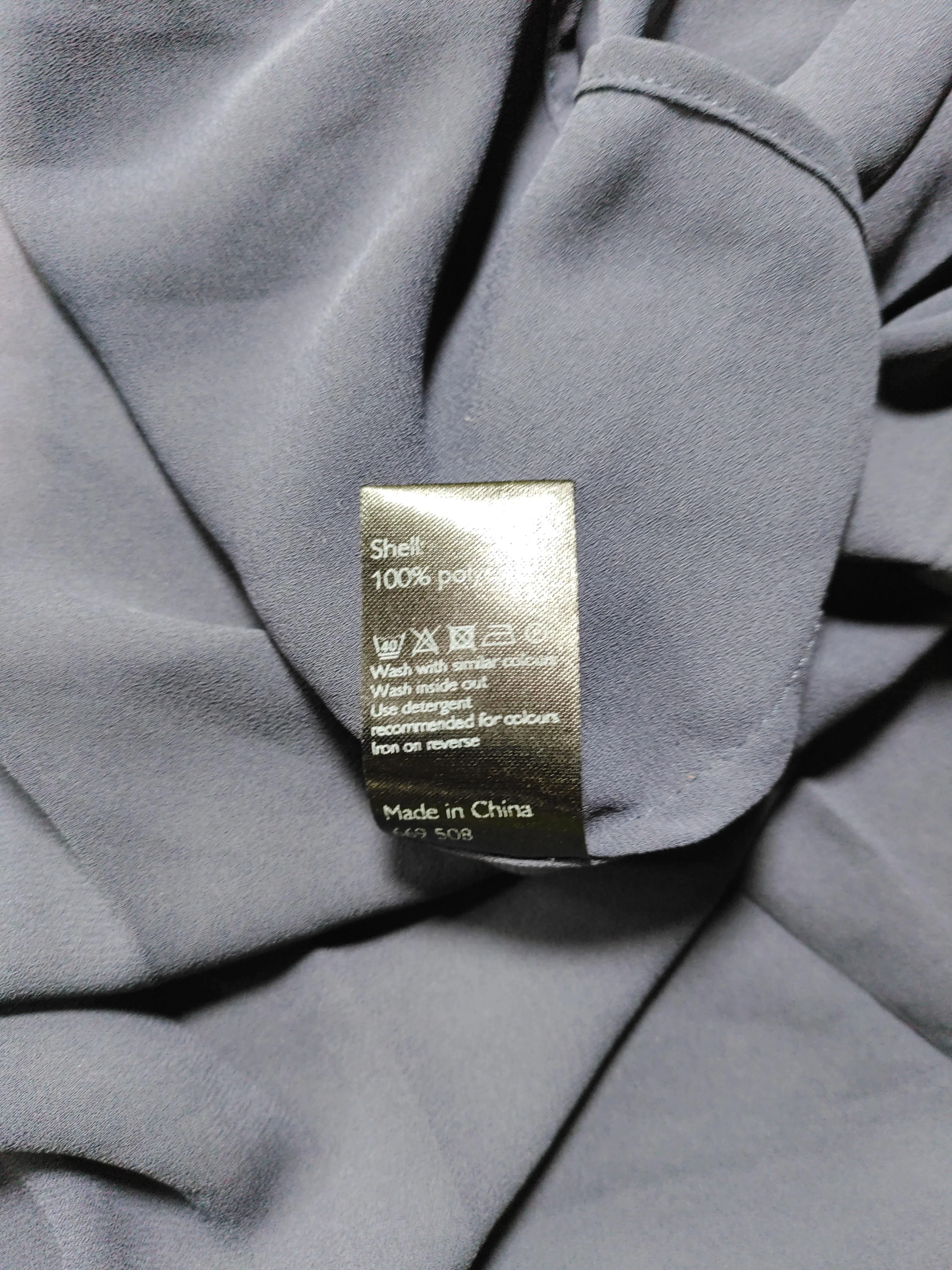John Lewis Women's Blouse UK 12 Blue 100% Polyester Basic - Image 6