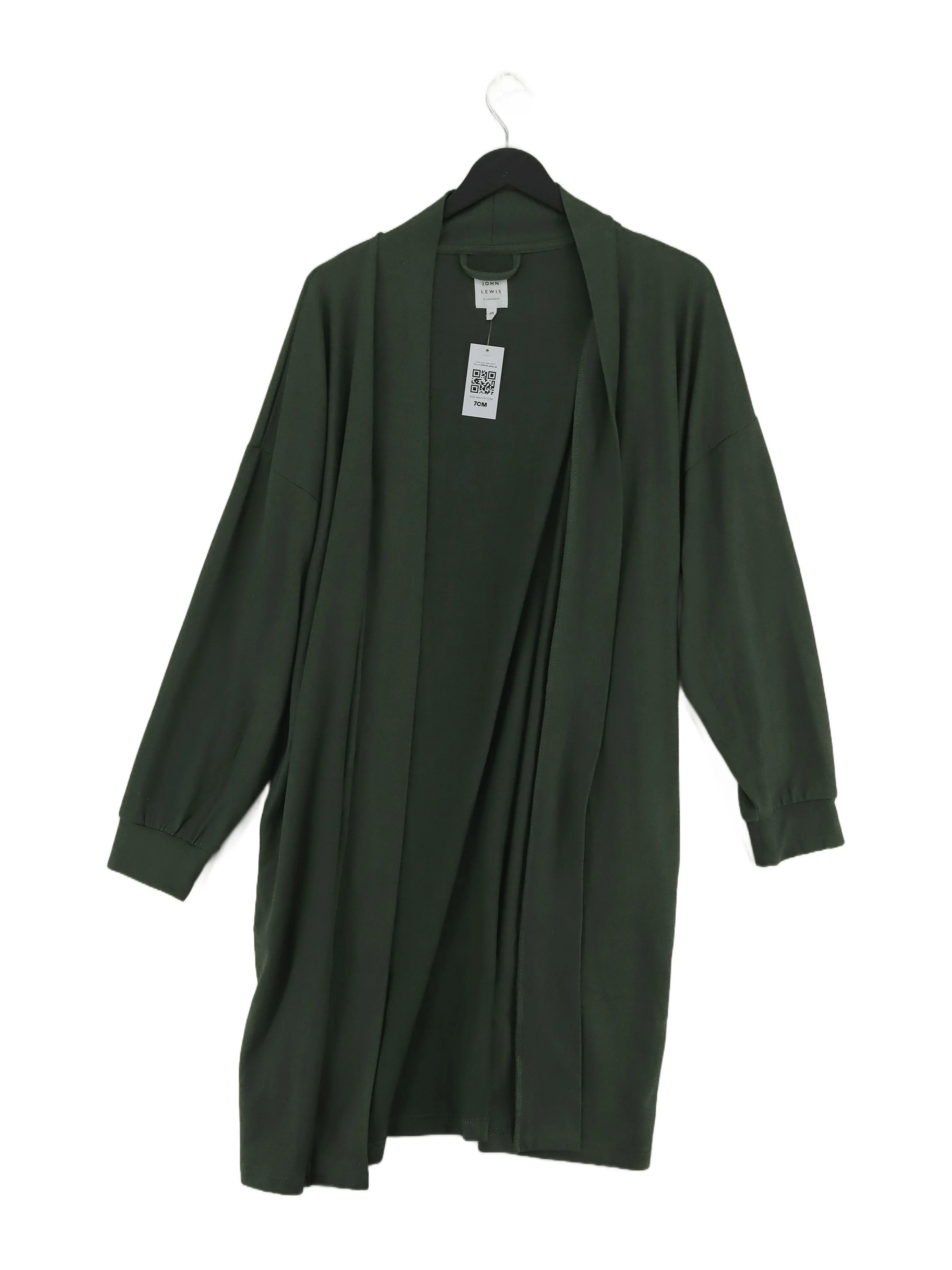 John Lewis Women's Cardigan M Green Polyester with Elastane V-Neck Cardigan